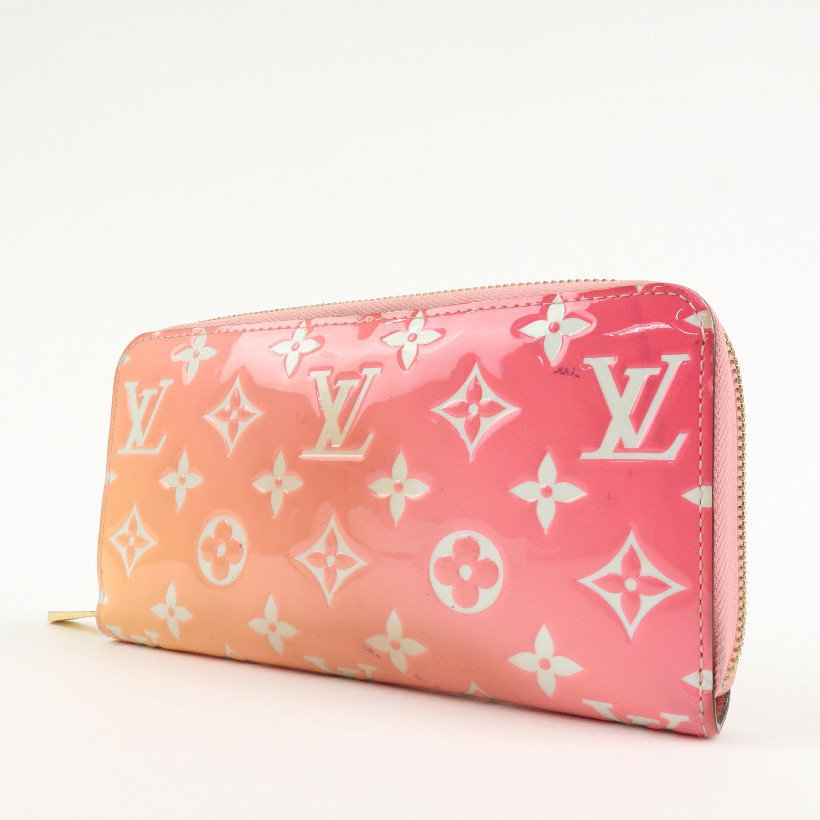 Louis Vuitton Monogram Vernis Zippy Wallet Sunrise Gradient M64158 Used