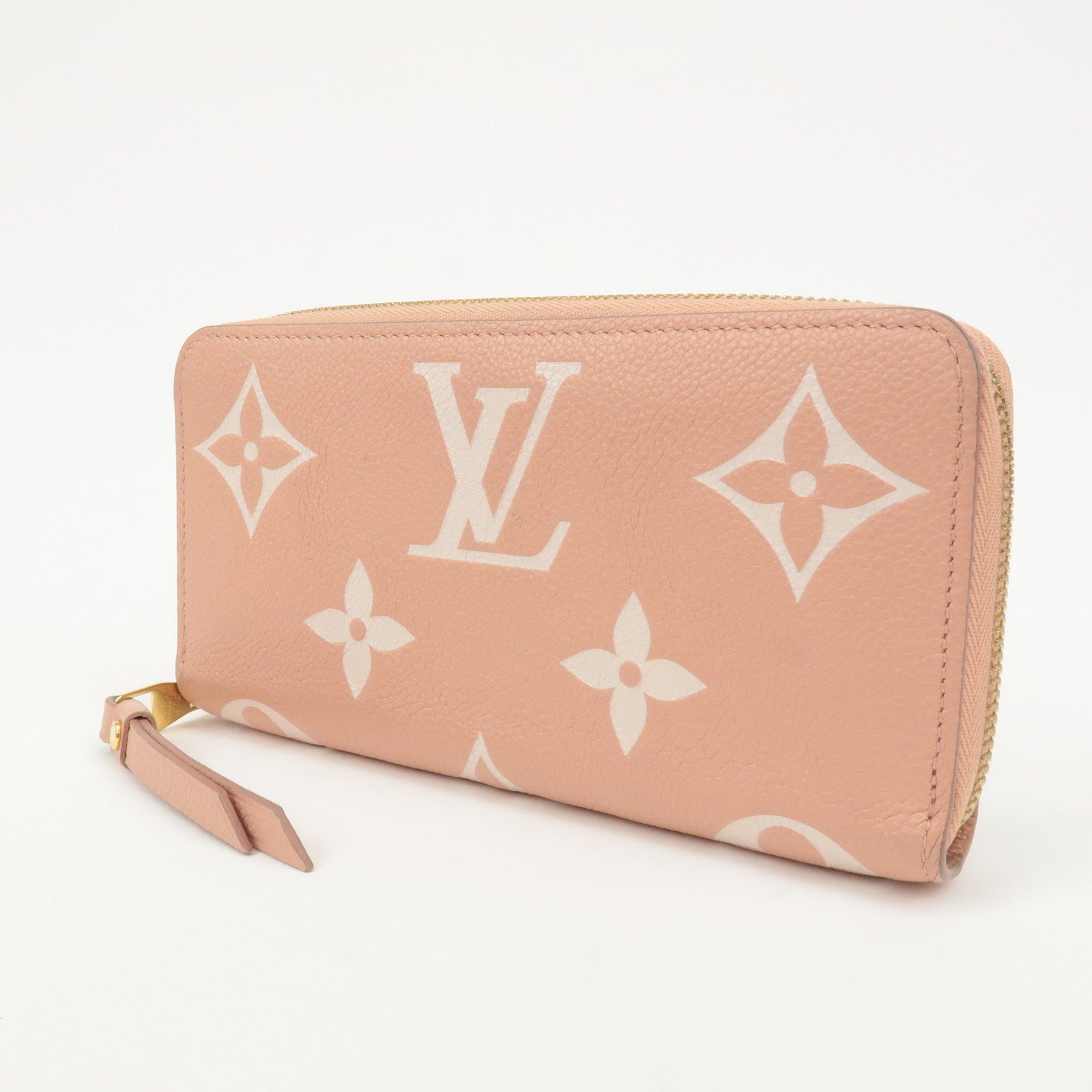 Louis Vuitton Monogram Empreinte Bicolor Zippy Wallet Rose M81645 Used