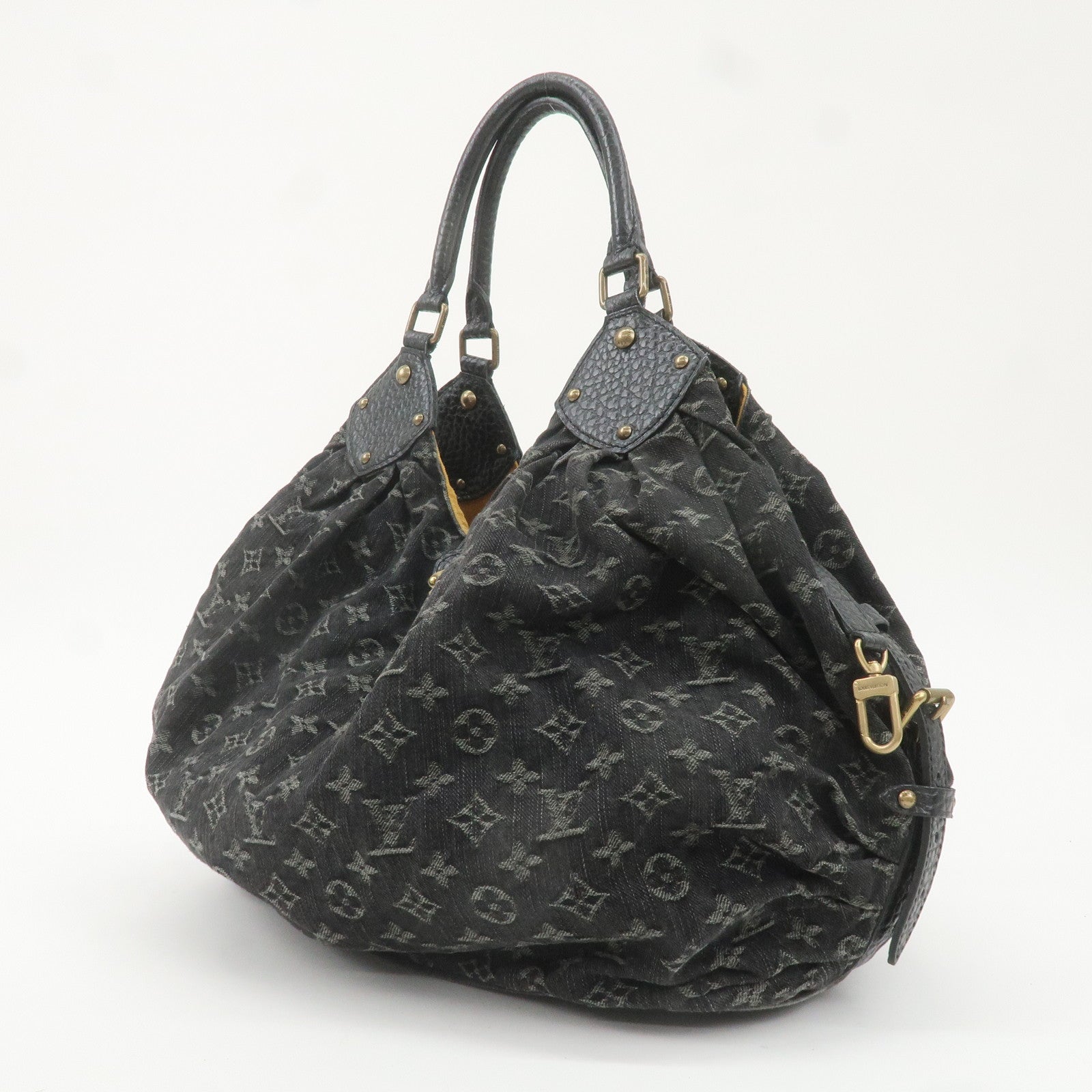 Louis Vuitton Monogram Denim XL Shoulder Bag Black M95510