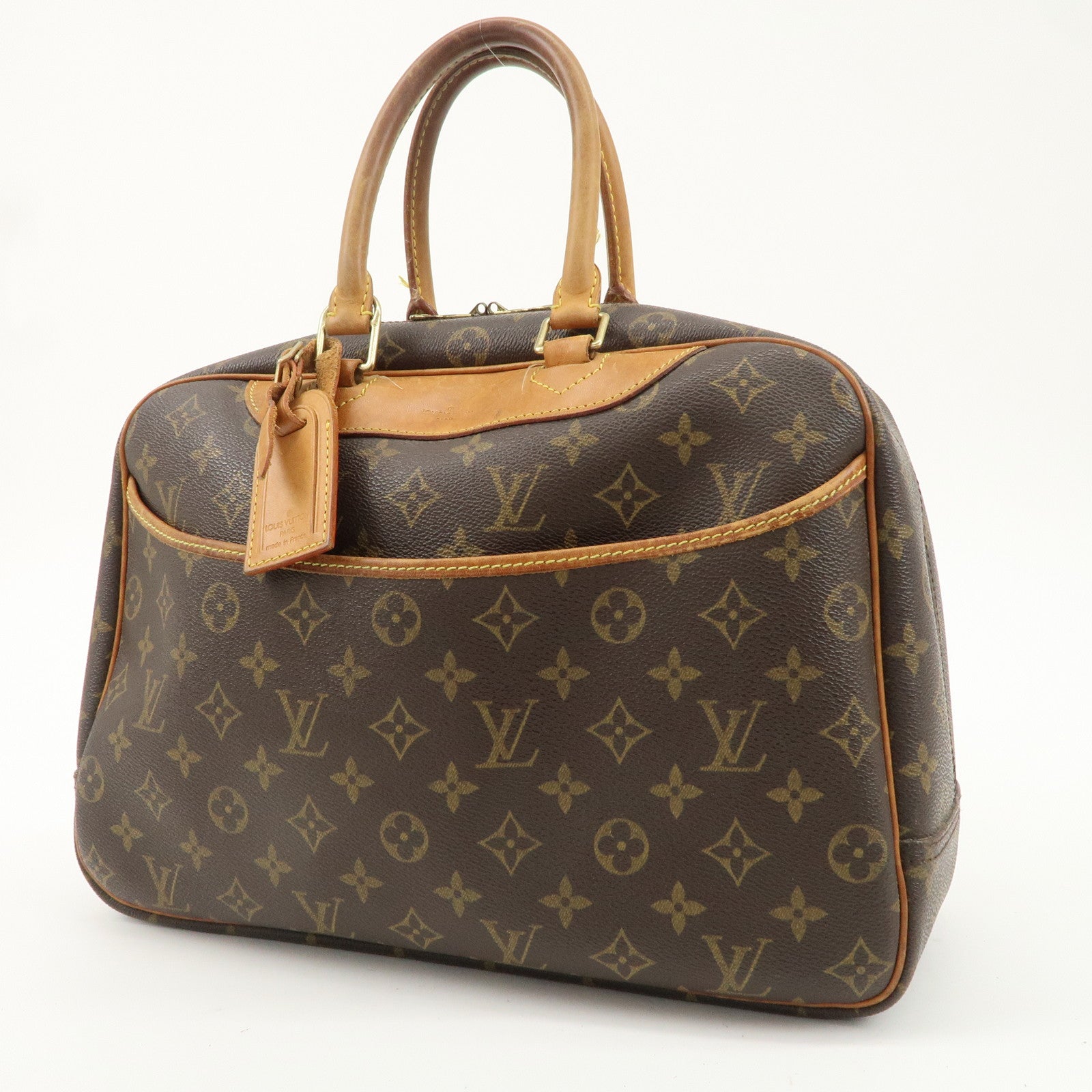 Louis Vuitton Monogram Deauville Hand Bag Brown M47270