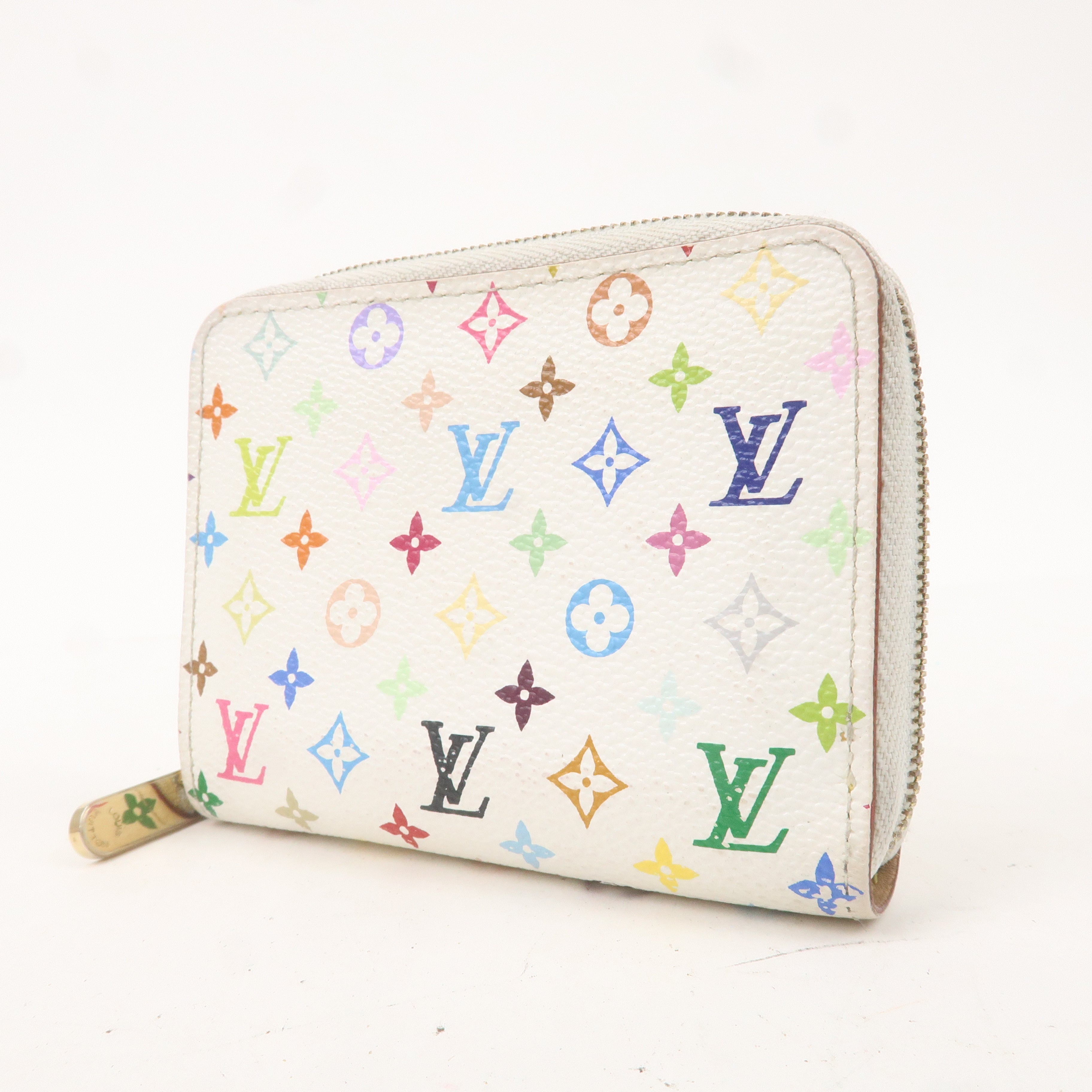 Louis Vuitton Monogram Multicolor Zippy Coin Purse Blanc M93741