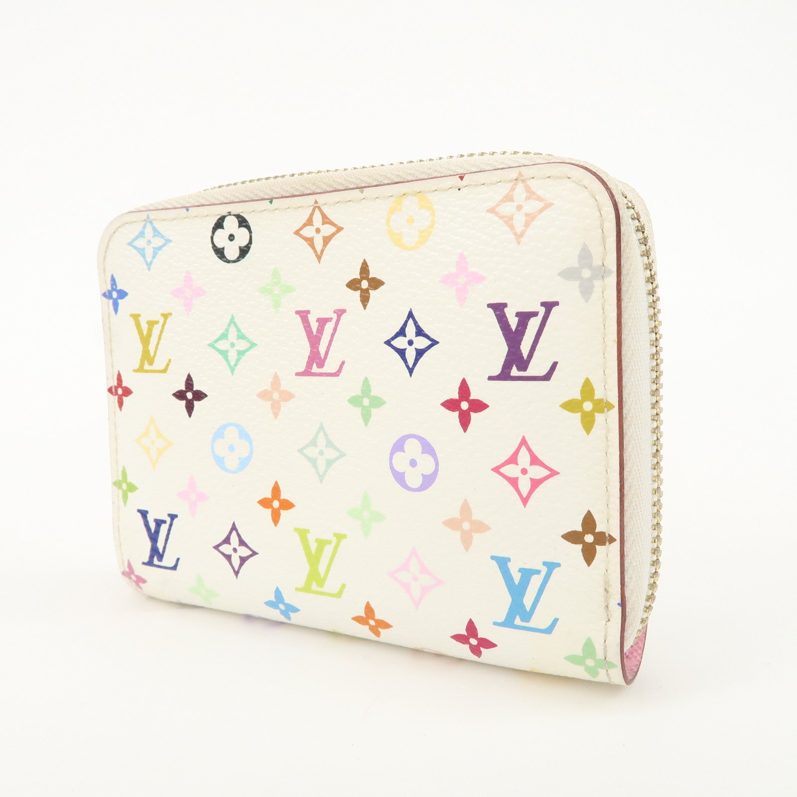 Louis Vuitton Monogram Multicolor Zippy Coin Purse Blanc M66548 Used