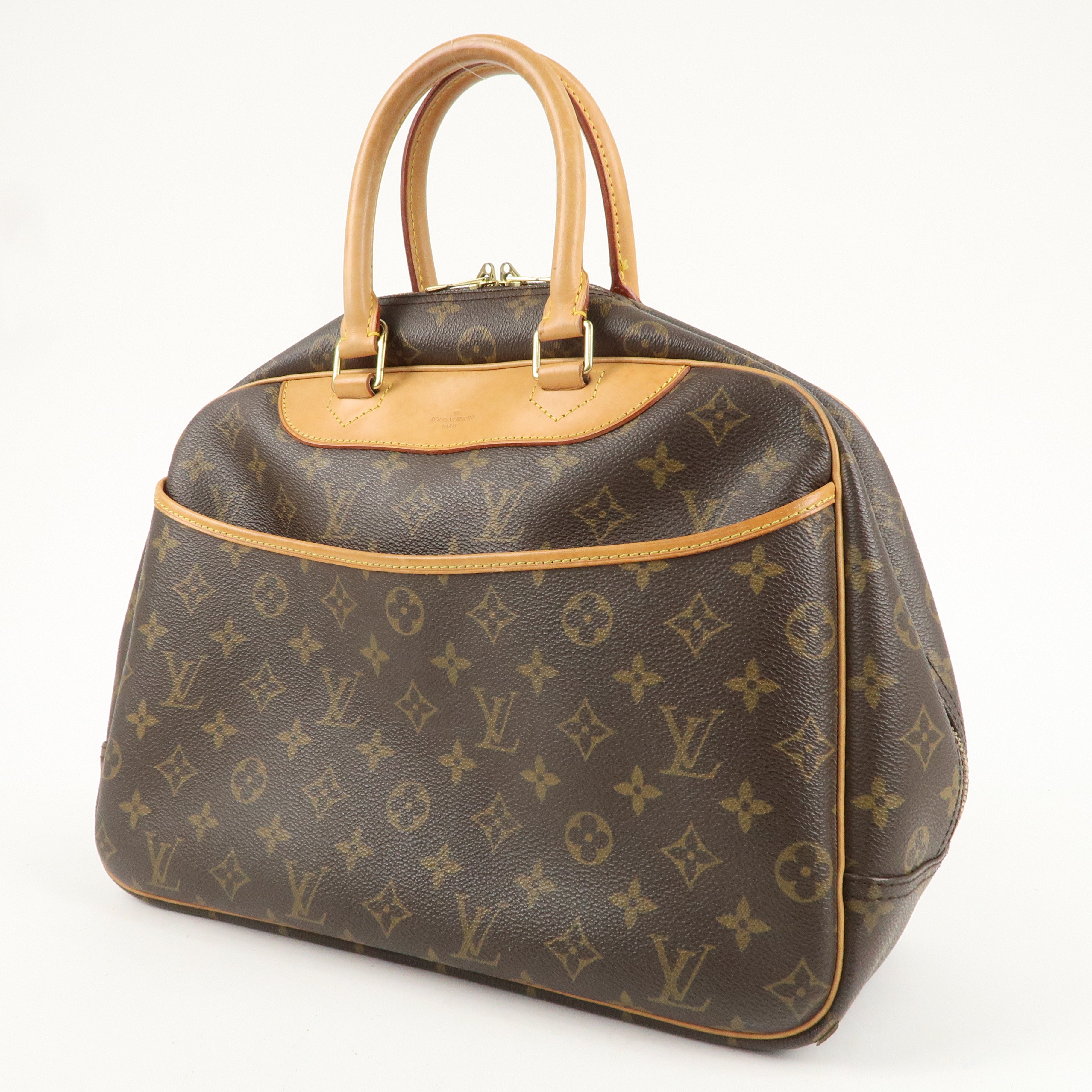 Louis Vuitton Monogram Deauville Hand Bag Brown M47270