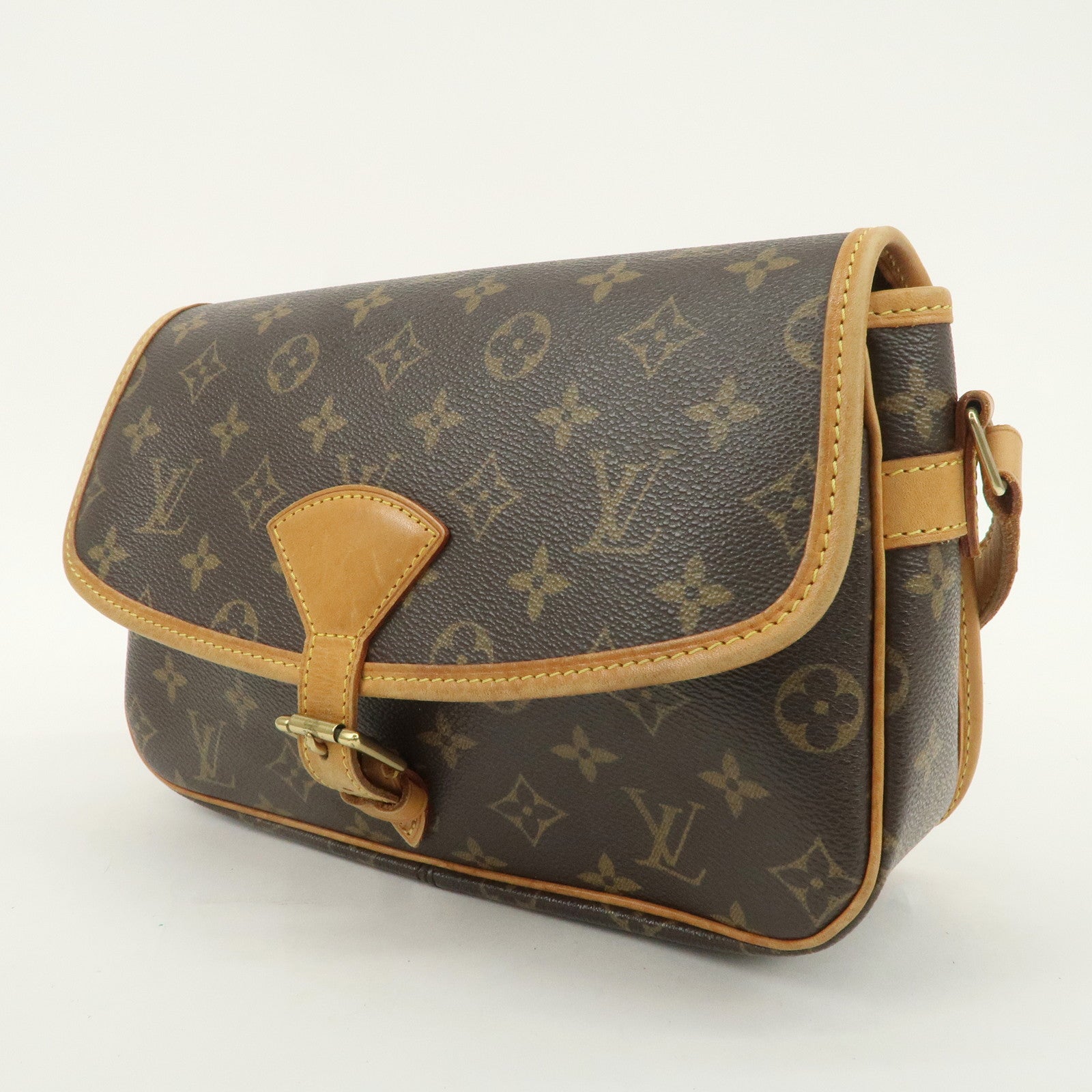 Louis Vuitton Monogram Sologne Shoulder Bag Brown M42250 Used