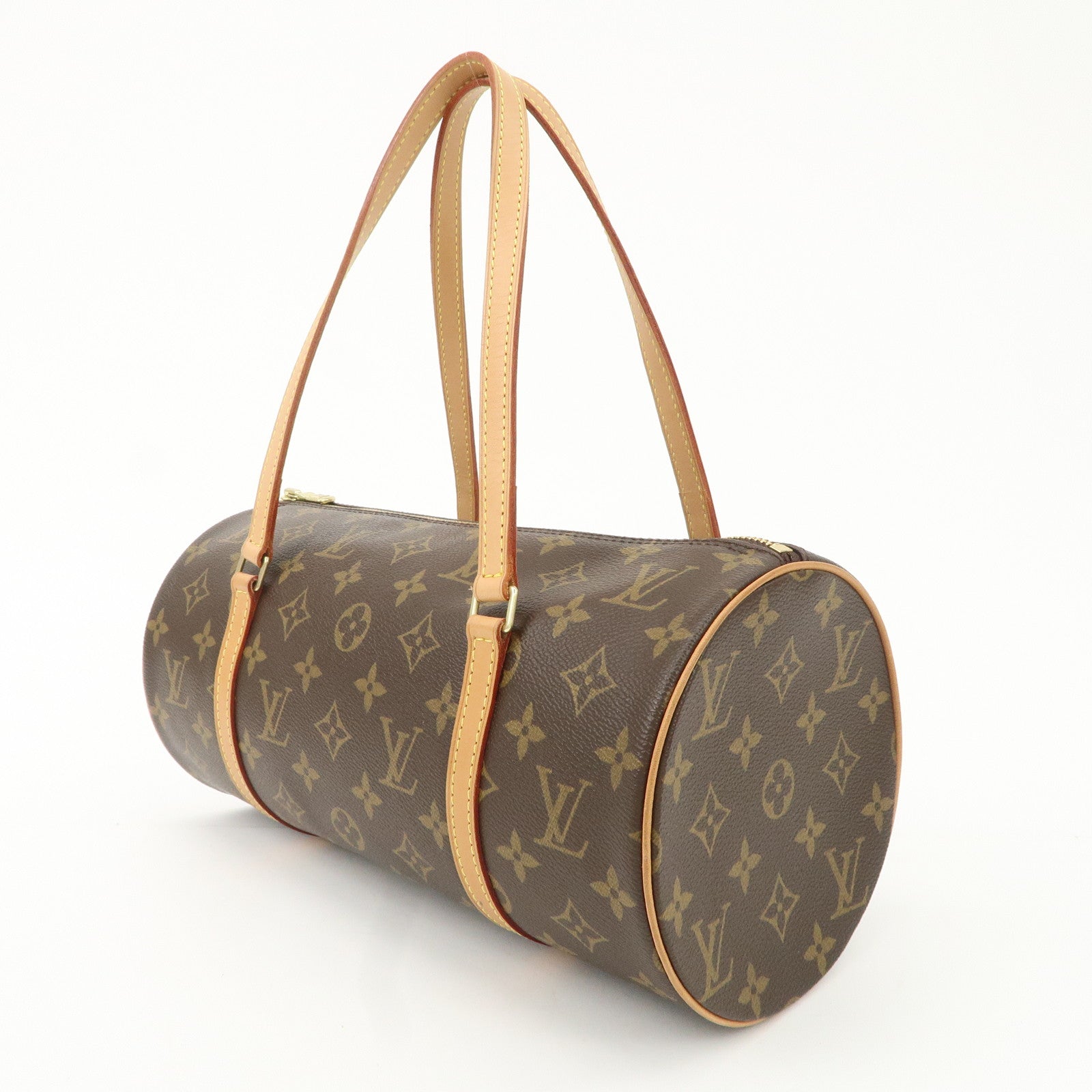 Louis Vuitton Monogram Papillon 30 Hand Bag Brown M51385