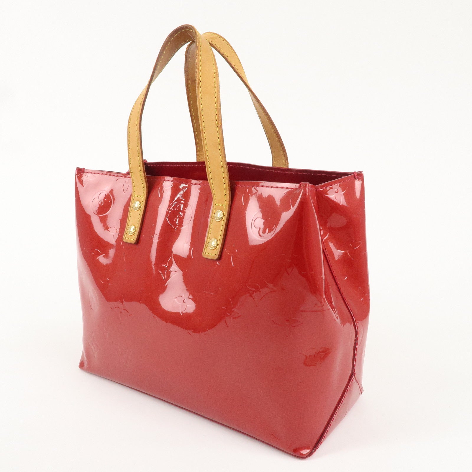 Louis Vuitton Monogram Vernis Lead PM Hand Bag Red M91990