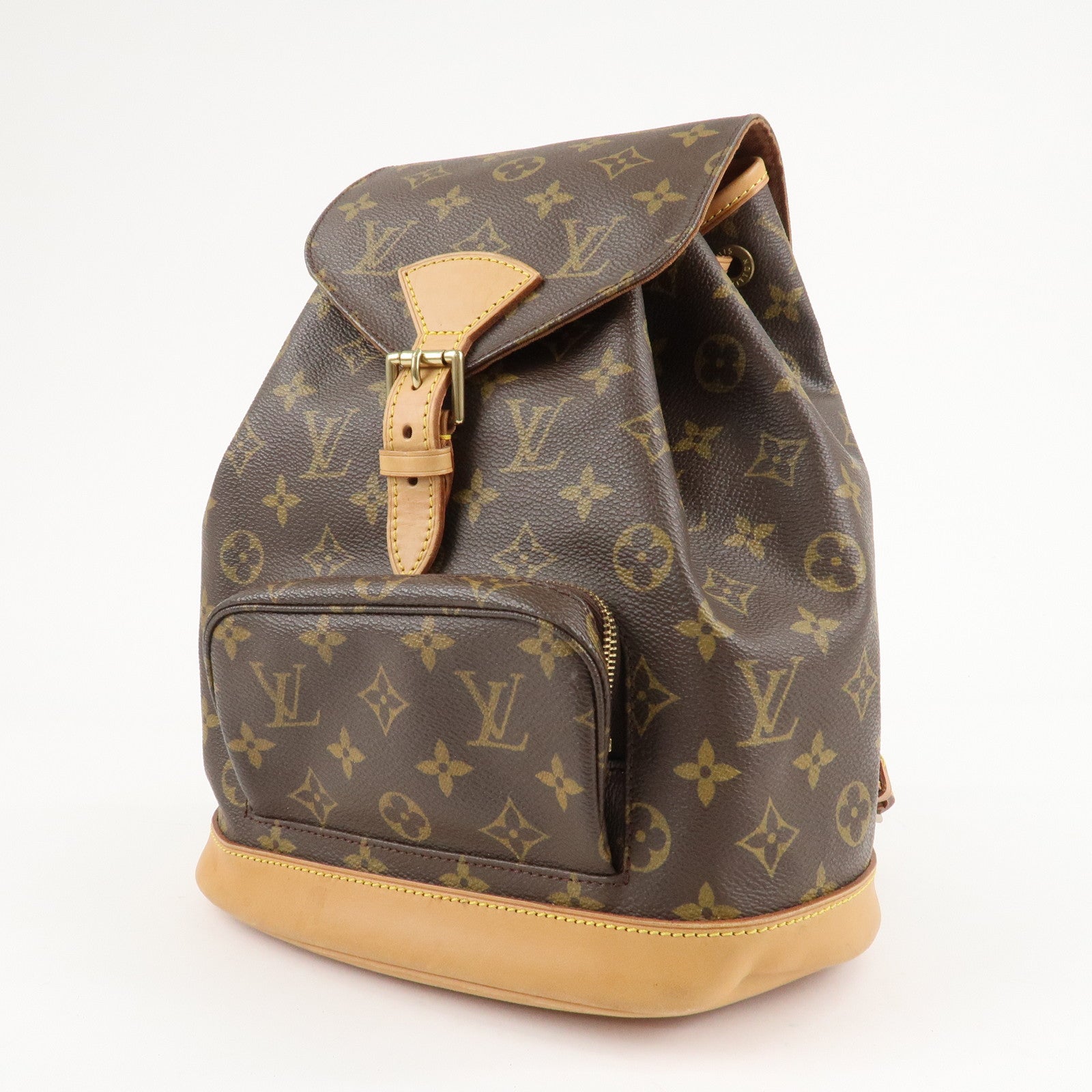 Louis Vuitton Monogram Montsouris MM Back Pack Bag M51136 Used