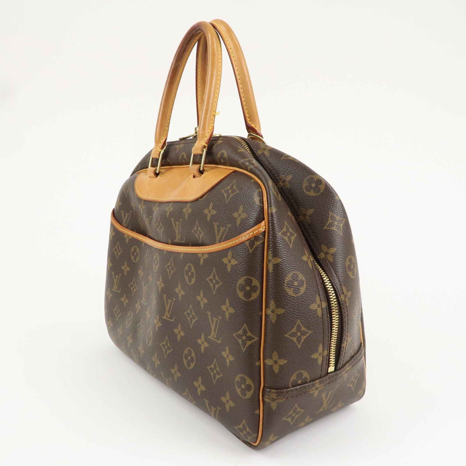 Louis Vuitton Monogram Deauville Hand Bag Brown M47270