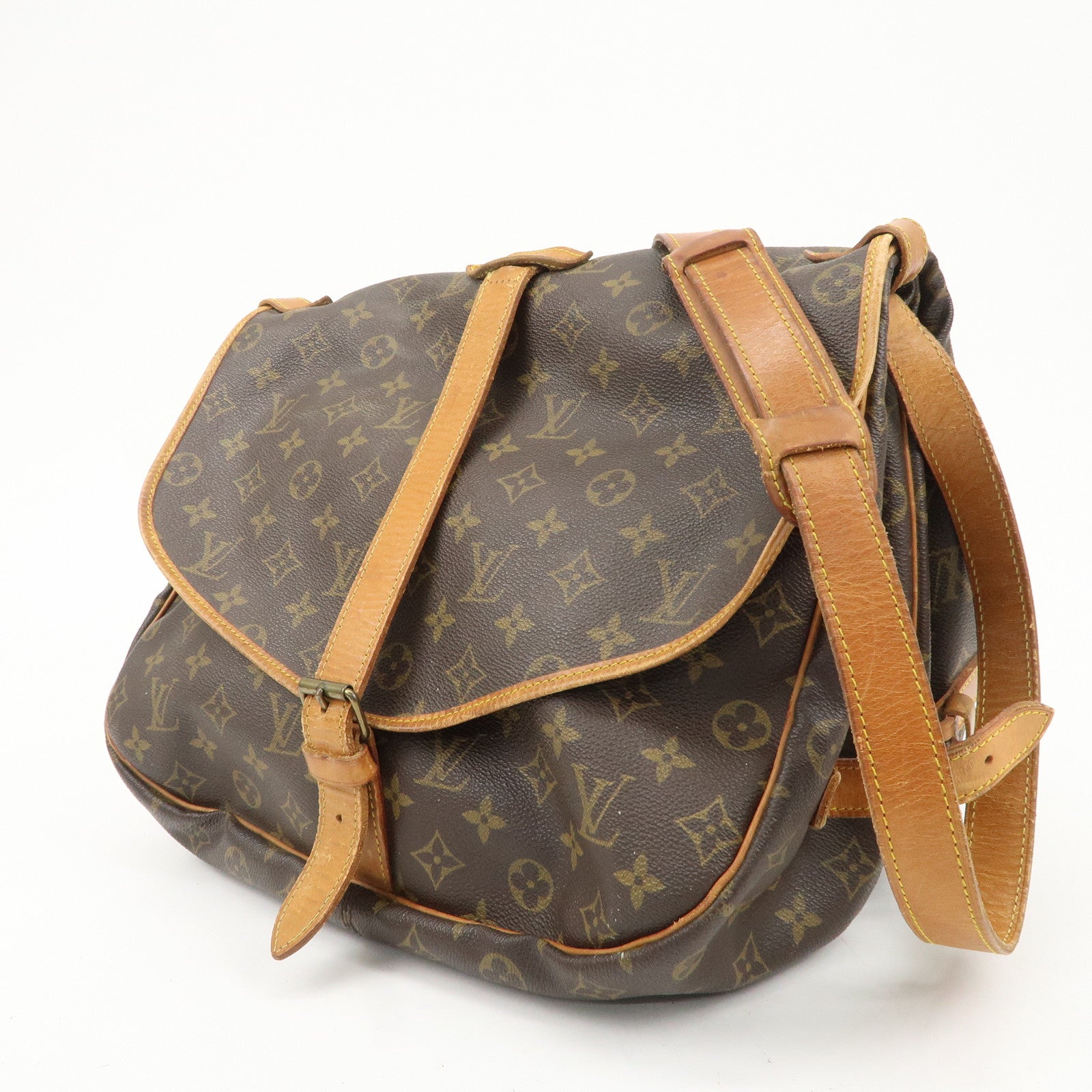 Louis Vuitton Monogram Saumur 35 Shoulder Bag Brown M42254 Used