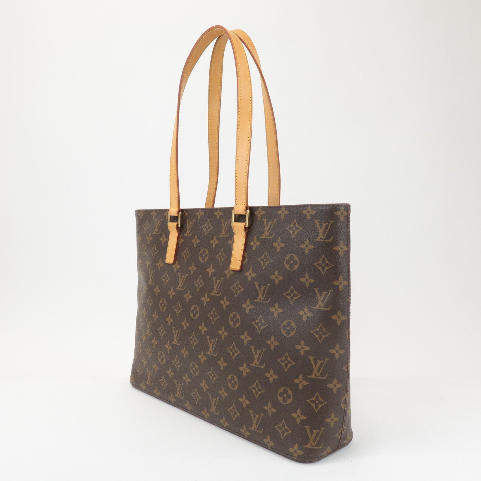 Louis Vuitton Monogram Luco Tote Bag Hand Bag Brown M51155 Used