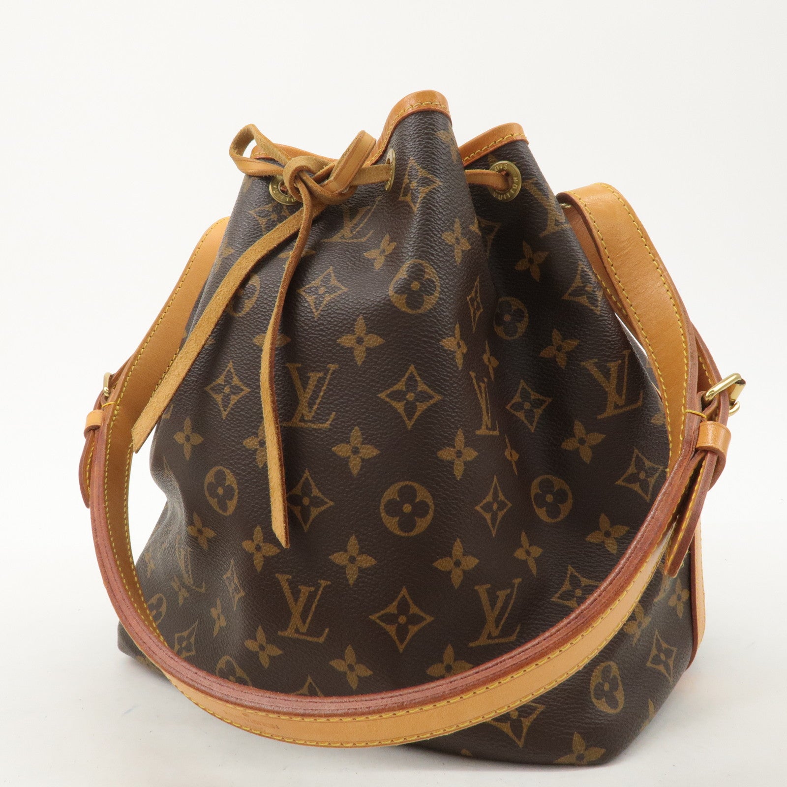 Louis Vuitton Monogram Petit Noe Shoulder Bag Brown M42226