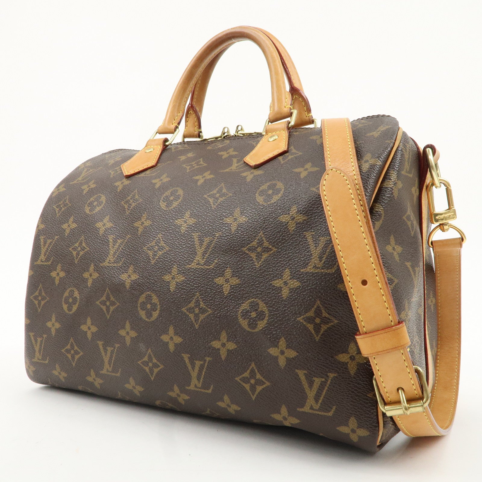 Louis Vuitton Monogram Speedy 30 Bandouliere Hand Bag M41112 Used