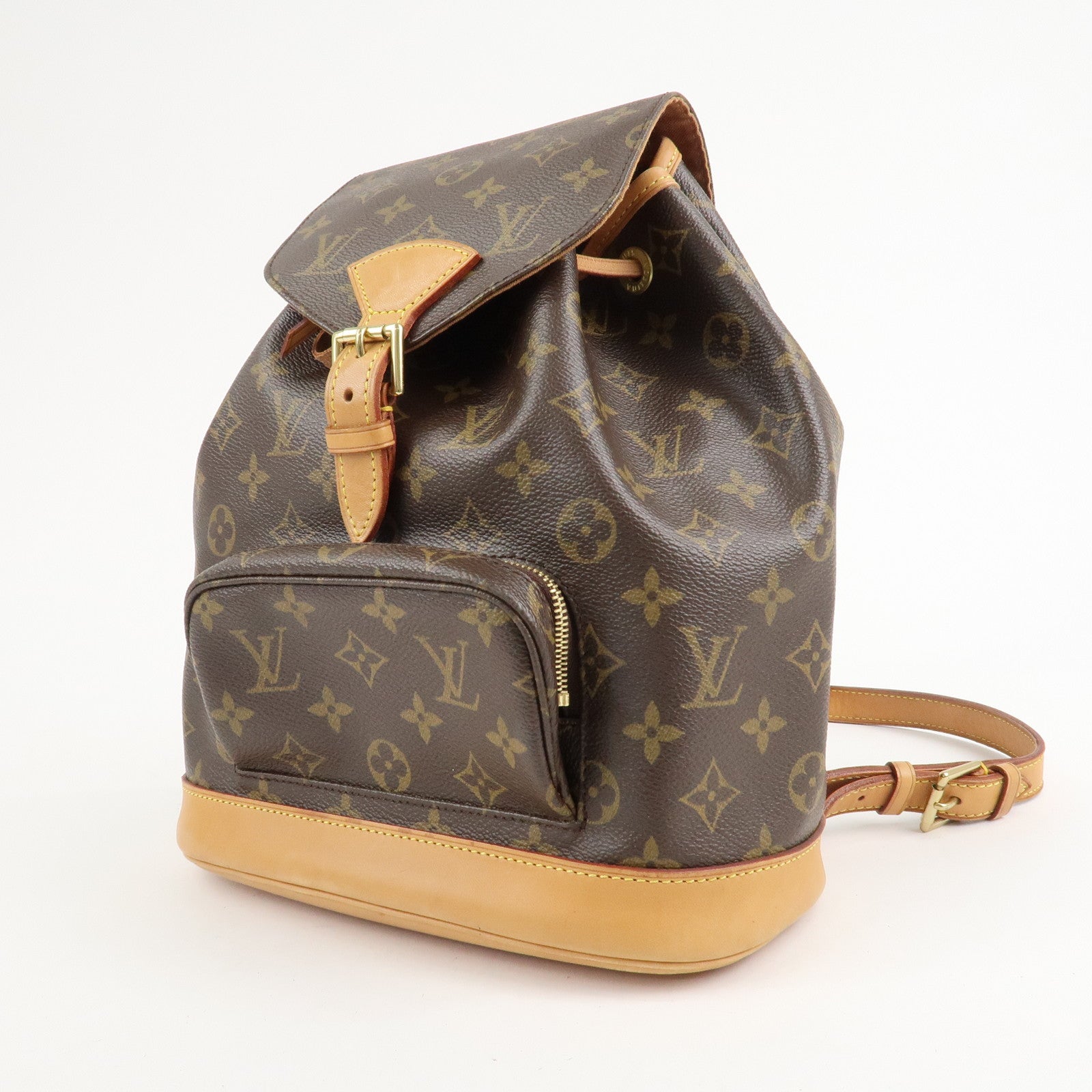 Louis Vuitton Monogram Montsouris MM Back Pack Bag M51136 Used