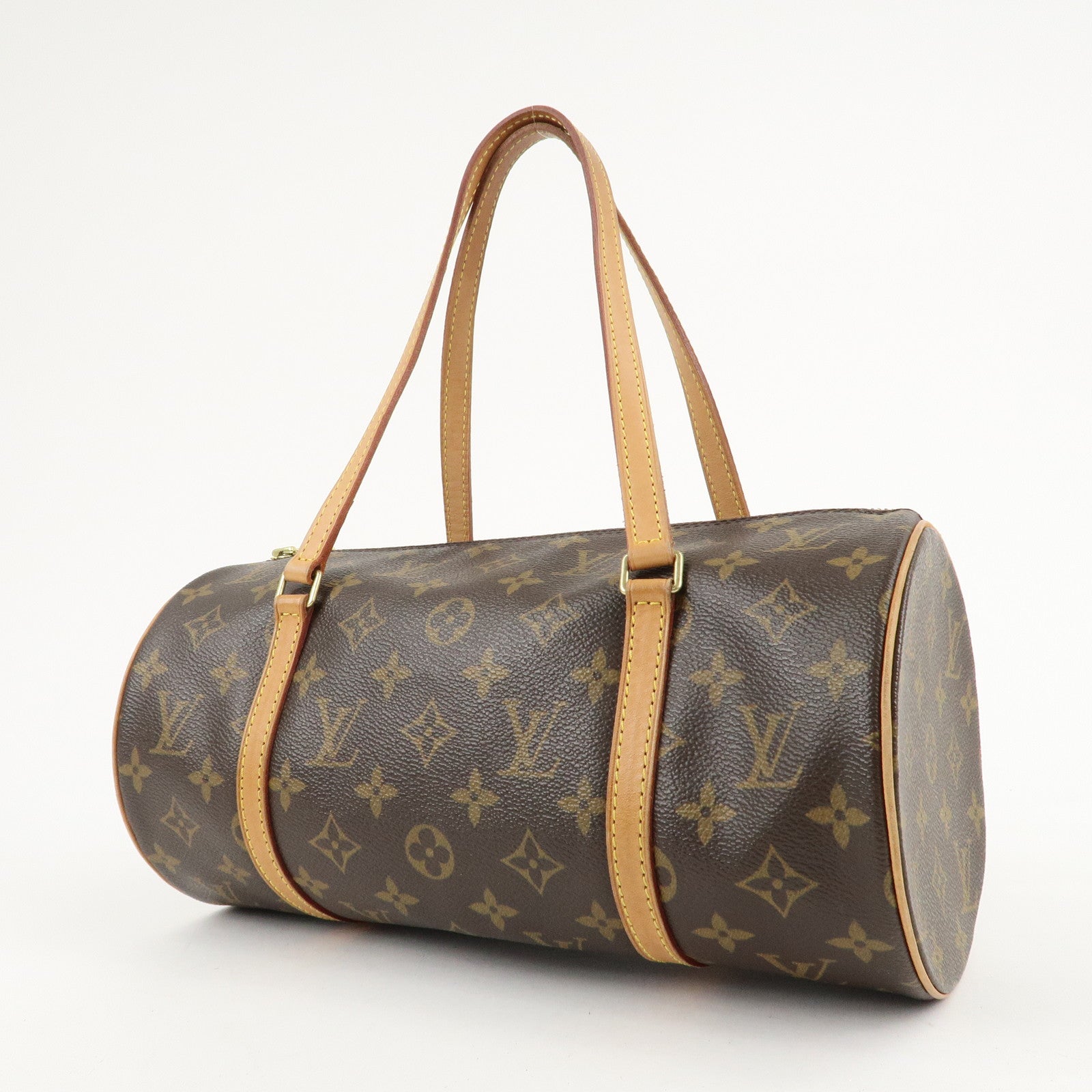 Louis Vuitton Monogram Papillon 30 Hand Bag Brown M51385 Used