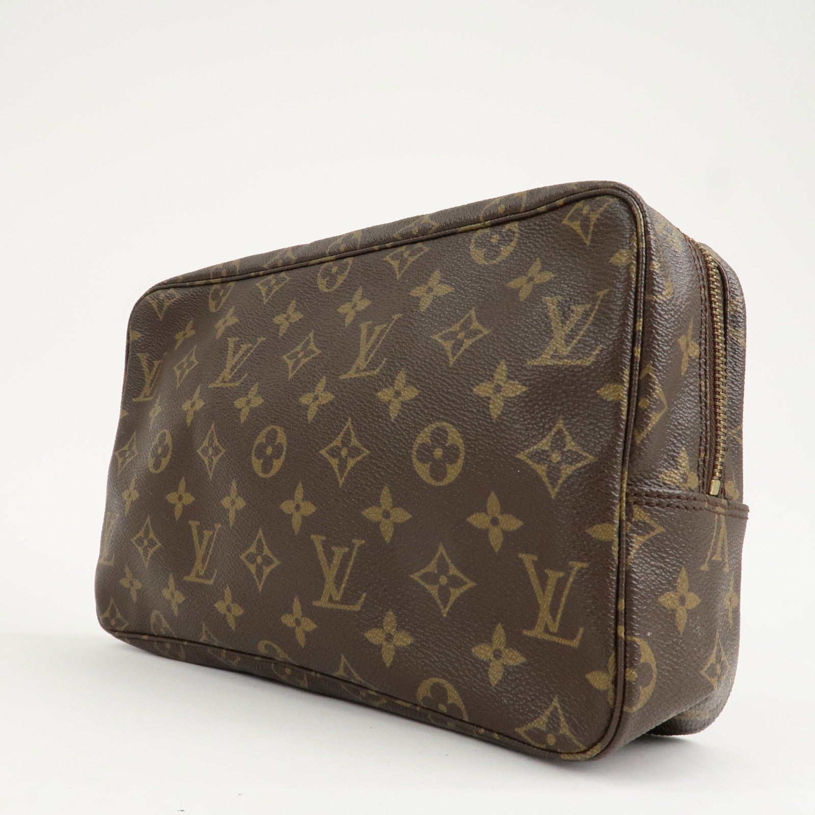 Louis Vuitton Monogram Trousse Toilette 28 Pouch Brown M47522 Used