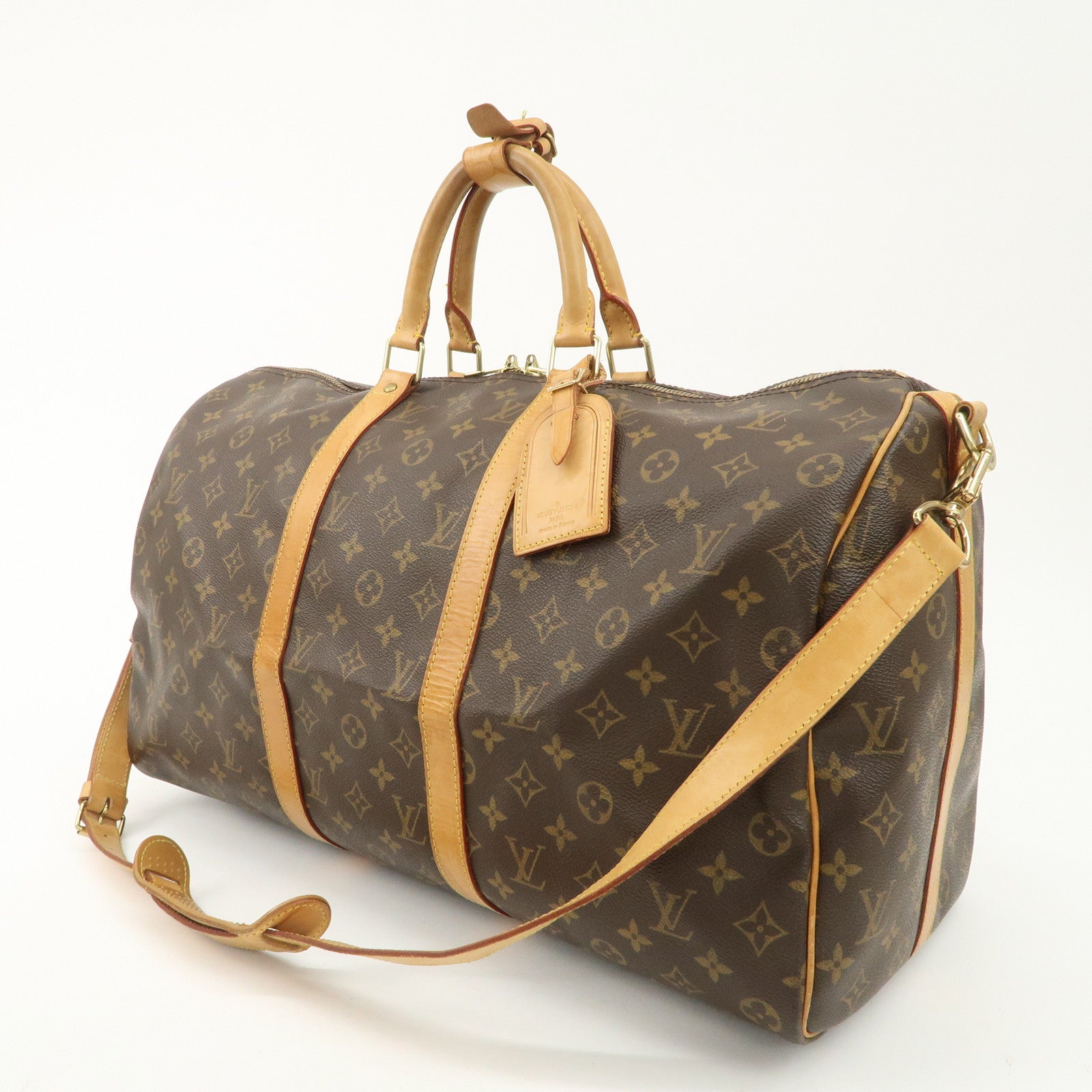 Louis Vuitton Monogram Keep All Bandouliere 50 Boston Bag M41416 Used