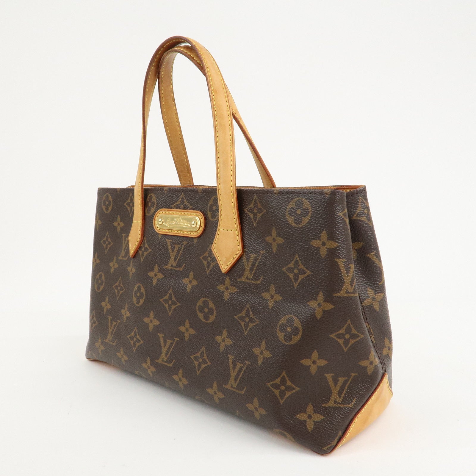 Louis Vuitton Monogram Wilshire PM Hand Bag Brown M45643 Used