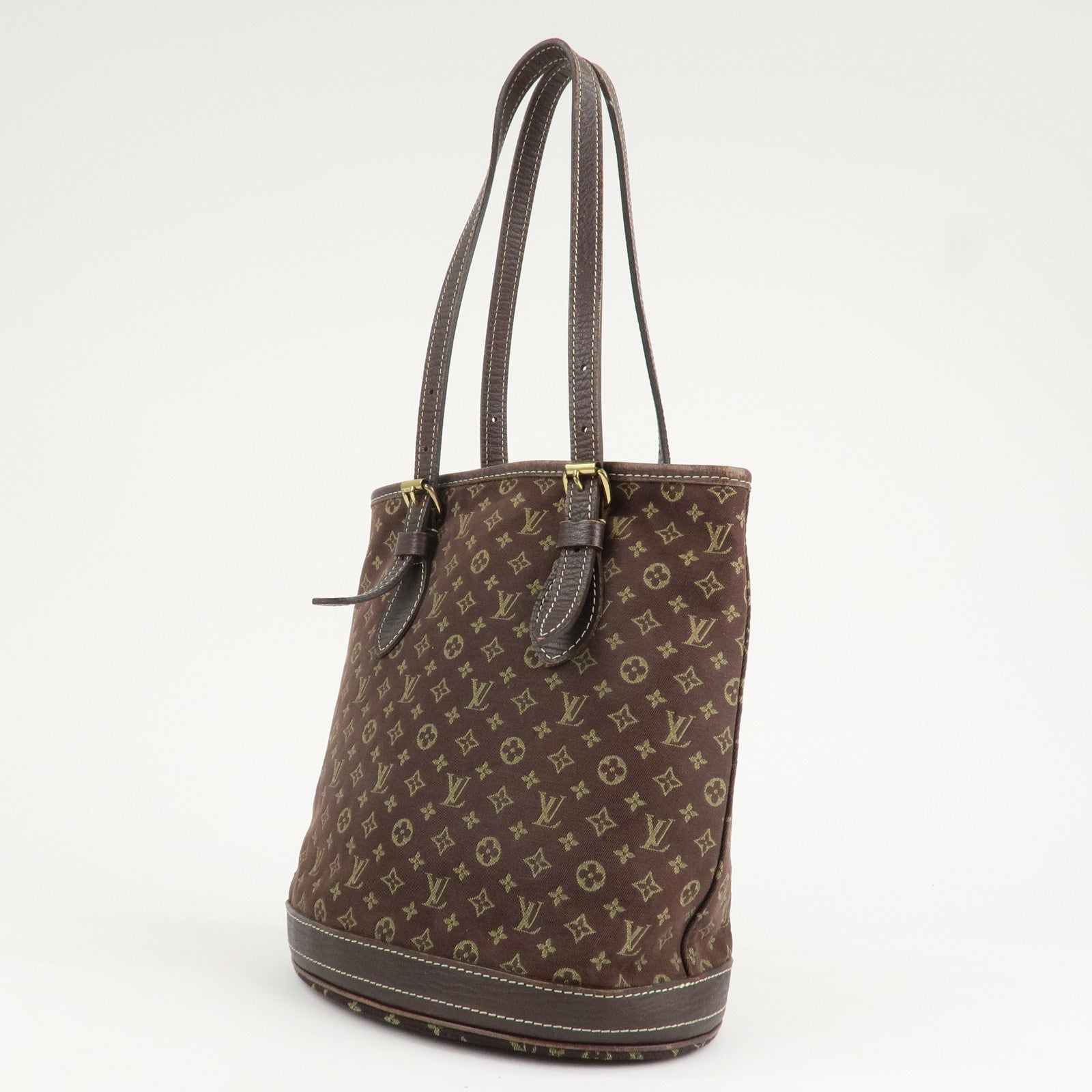 Louis Vuitton Monogram Mini Lin Bucket PM Shoulder Bag M95226 Used