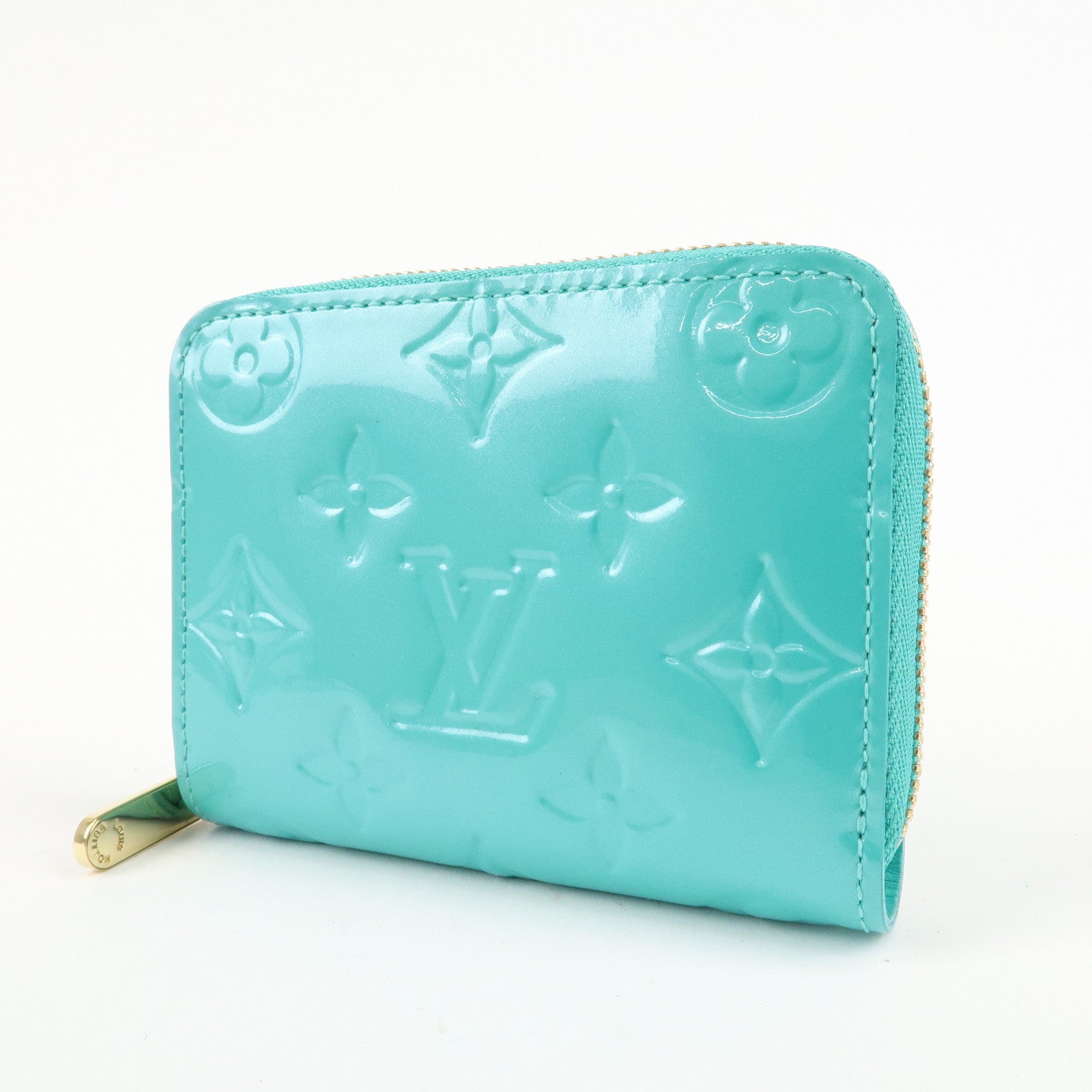 Louis Vuitton Monogram Vernis Zippy Coin Purse Blue Ragon M91736 Used