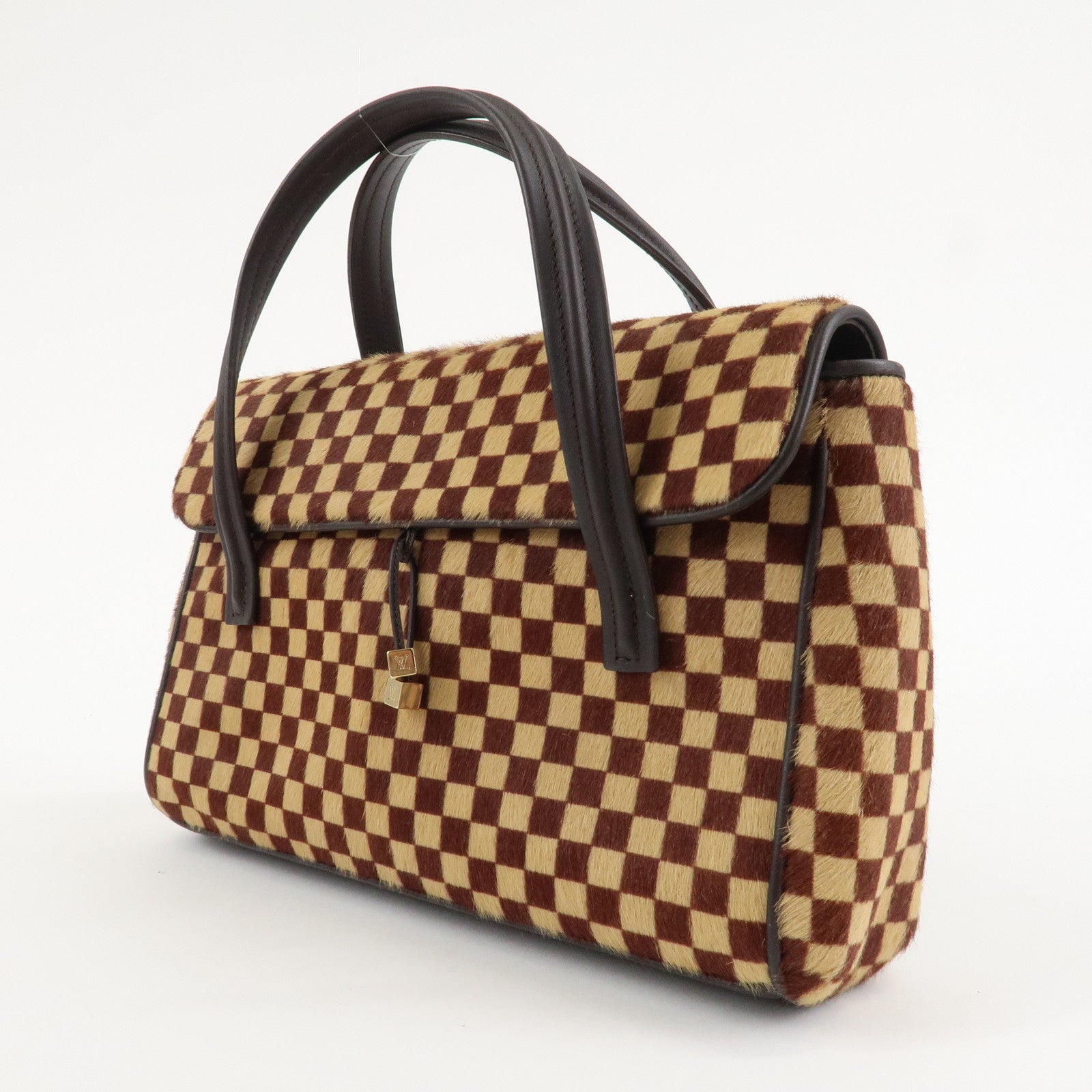 Louis Vuitton Damier Sauvage Lion Hand Bag Gold Hardware M92131 Used