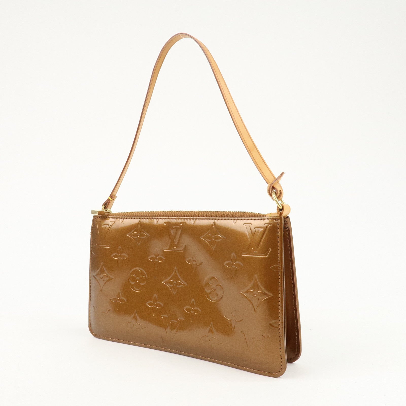 Louis Vuitton Monogram Vernis Lexington Hand Bag Bronze M91133 Used