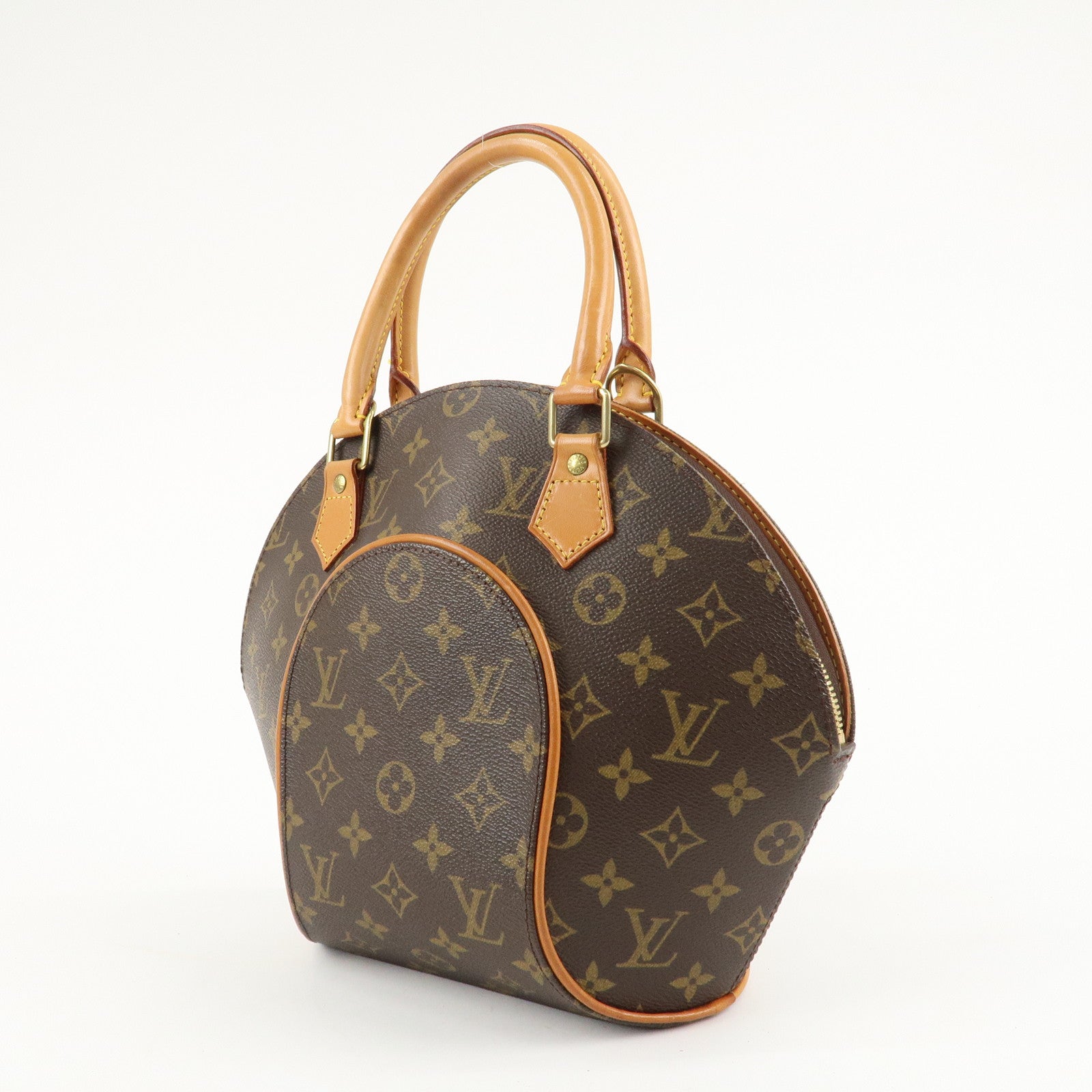 Louis Vuitton Monogram Ellipse MM Hand Bag Brown M51127 Used