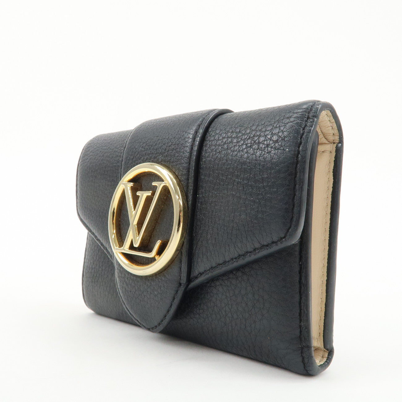 Louis Vuitton Portefeuil Pont Neuf Wallet Black Ivory M80300