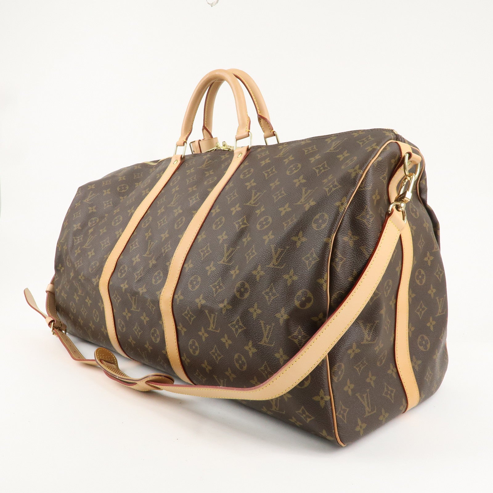 Louis Vuitton Monogram Keep All Bandouliere 60 Bag Brown M41412