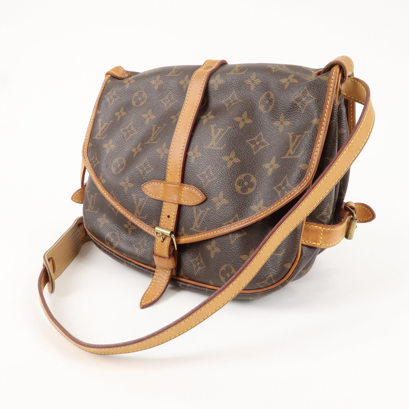 Louis Vuitton Monogram Saumur 30 Crossbody Bag Brown M42256