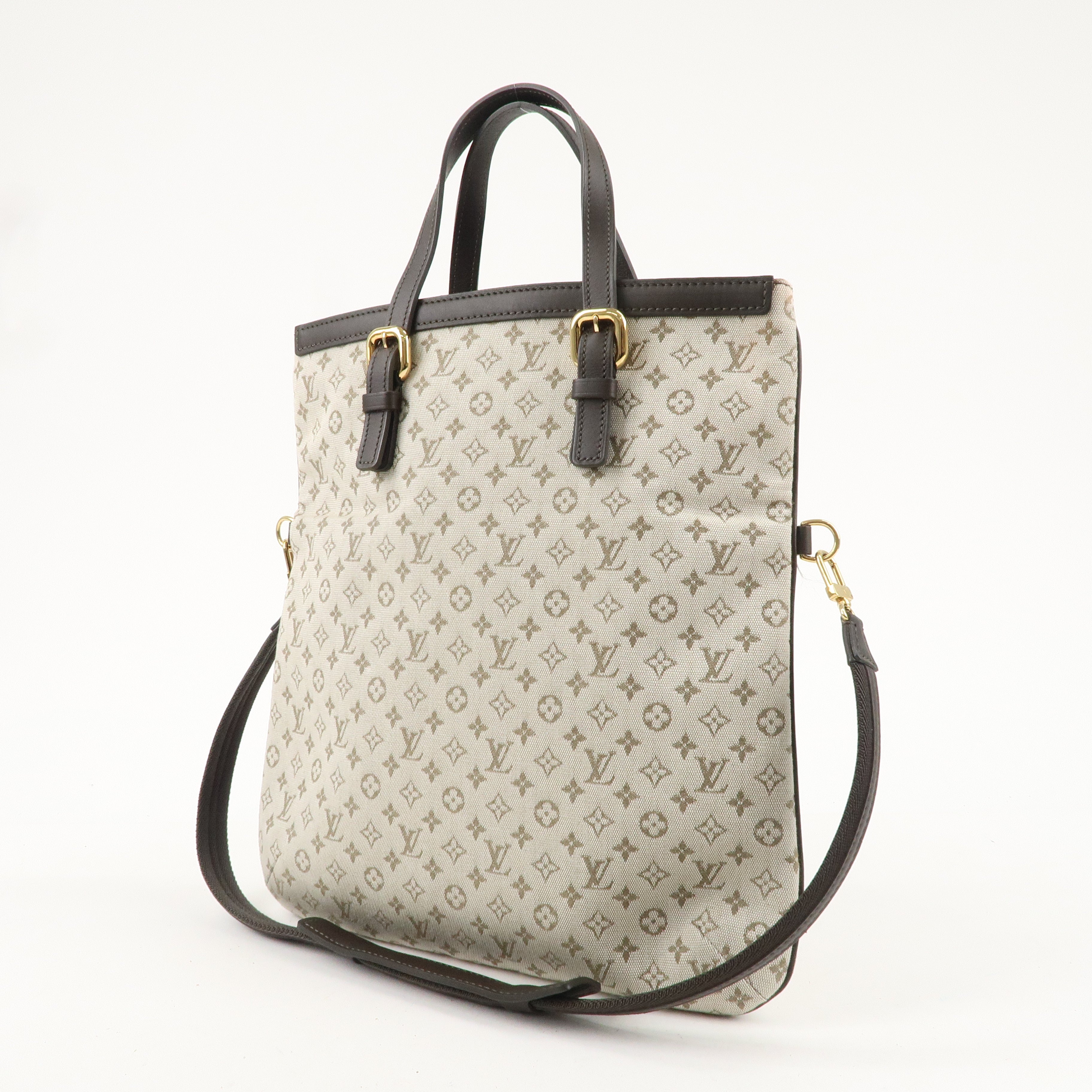 Louis Vuitton Monogram Mini Francoise Hand Bag Khaki M92209