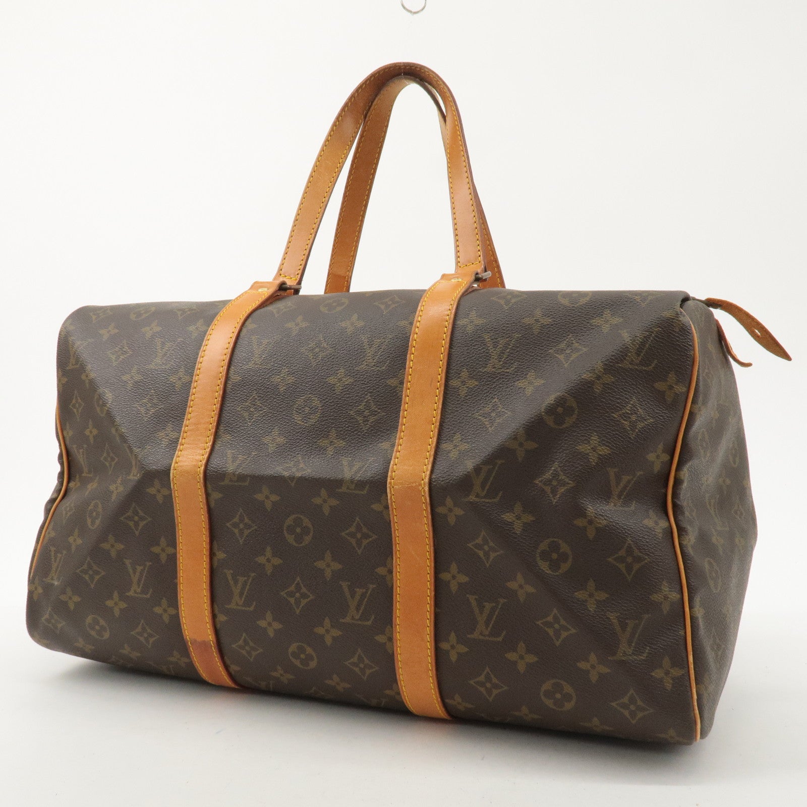 Louis Vuitton Monogram Sac Souple 45 Boston Bag Brown M41624