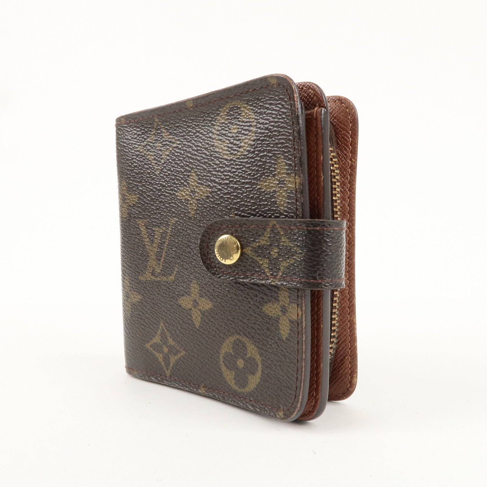 Louis Vuitton Monogram Compact Zip Small Wallet M61667