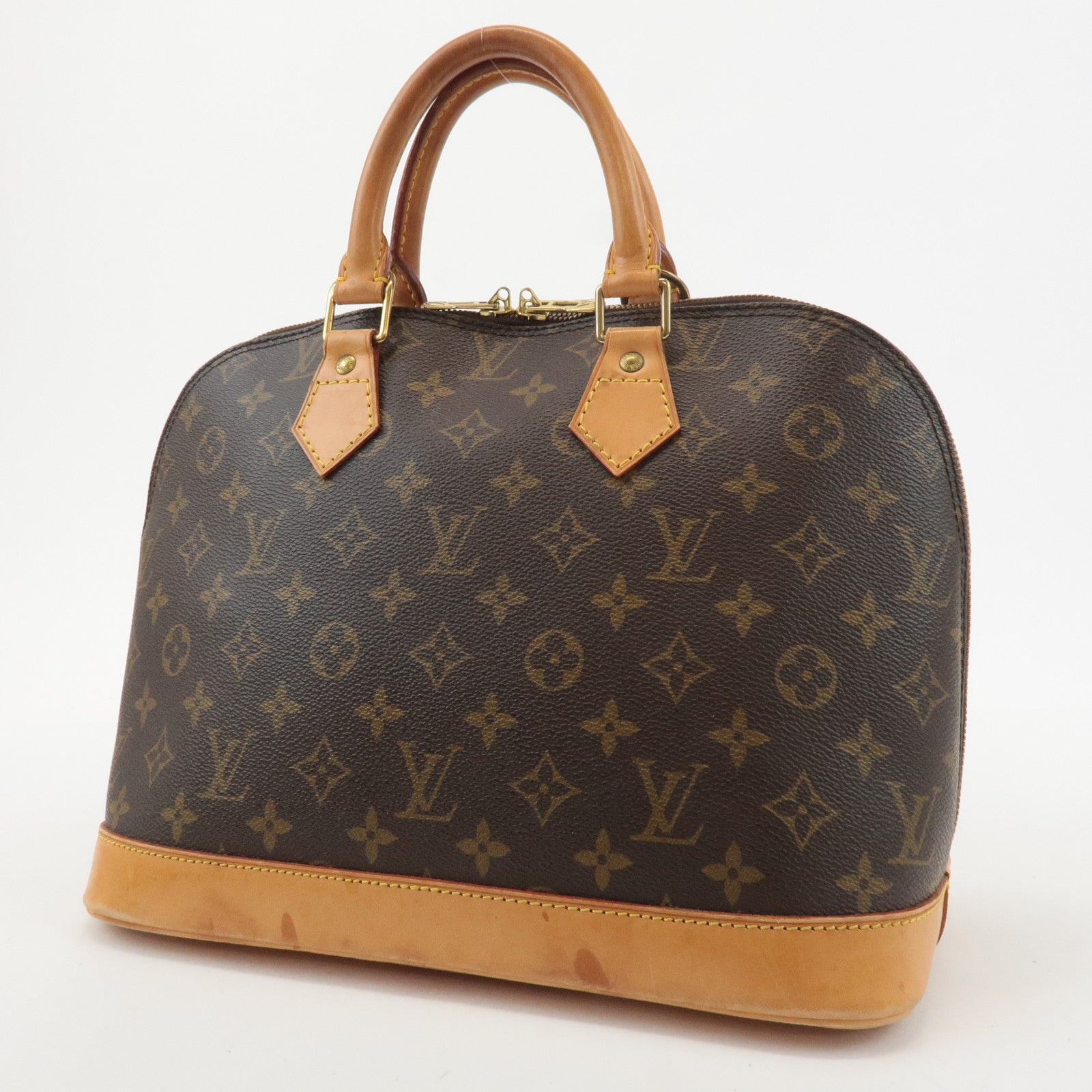 Louis Vuitton Monogram Alma Hand Bag Brown Brown M51130