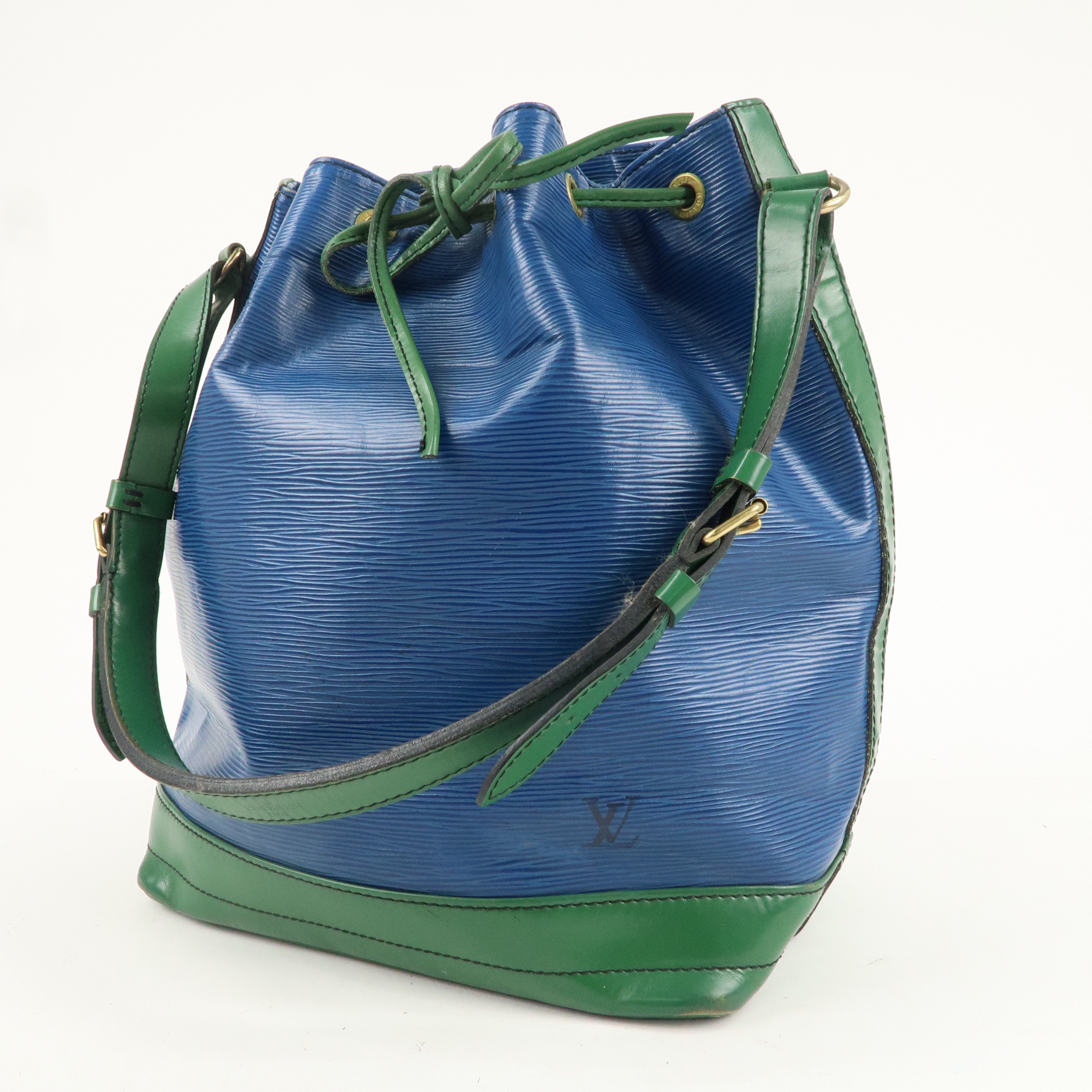 Louis Vuitton Epi Bi-Color Noe Shoulder Bag Blue Green M44044