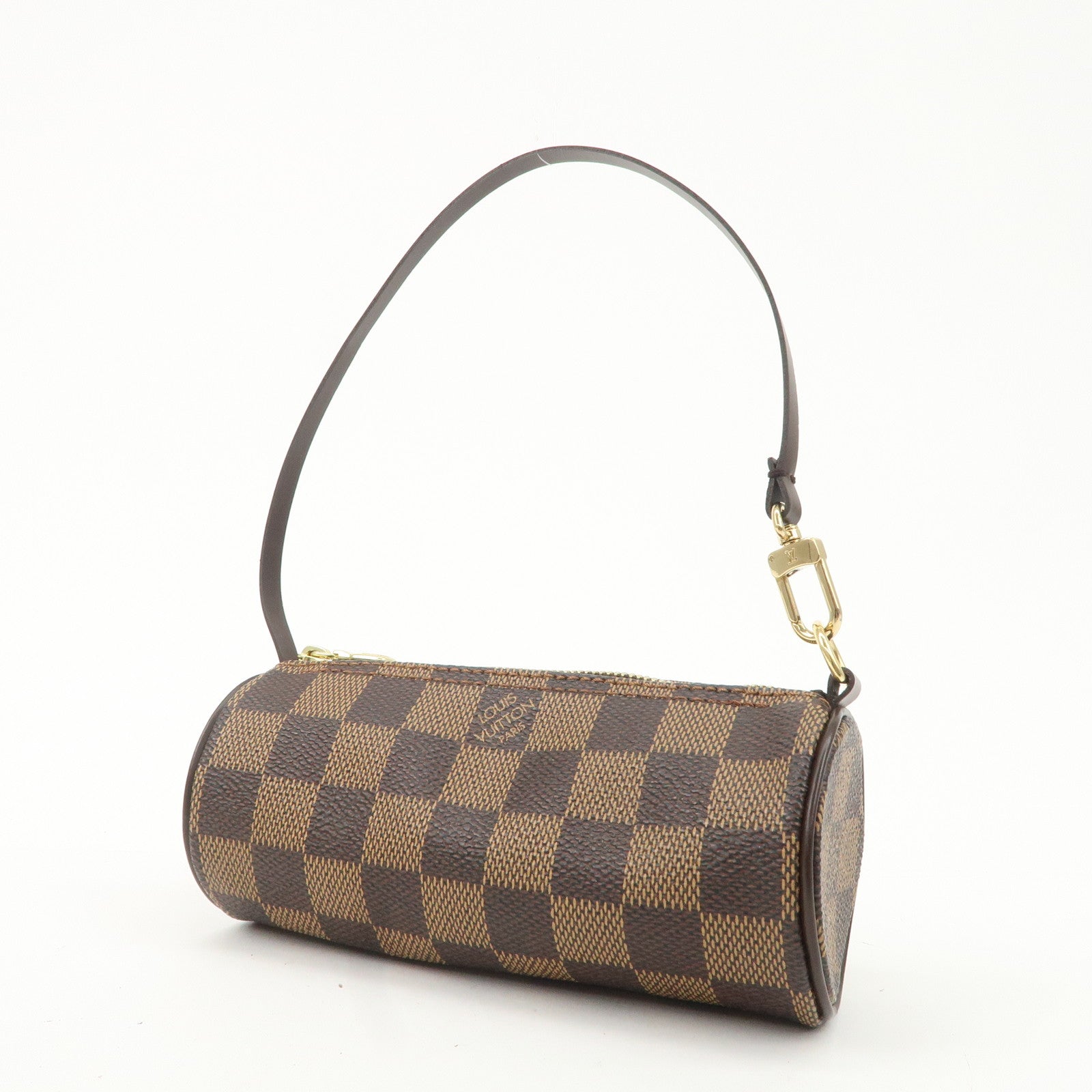 Louis Vuitton Damier Ebene Mini Pouch for Papillon Bag Brown Used