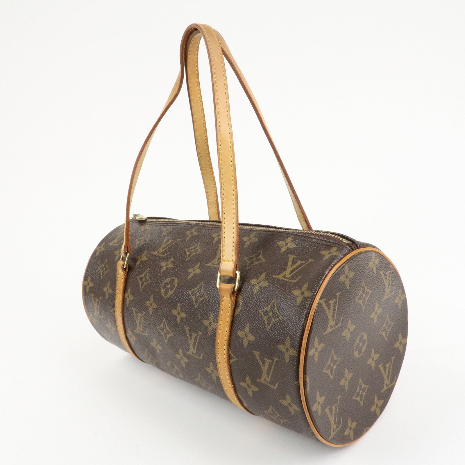 Louis Vuitton Monogram Papillon 30 Hand Bag Brown M51385 Used