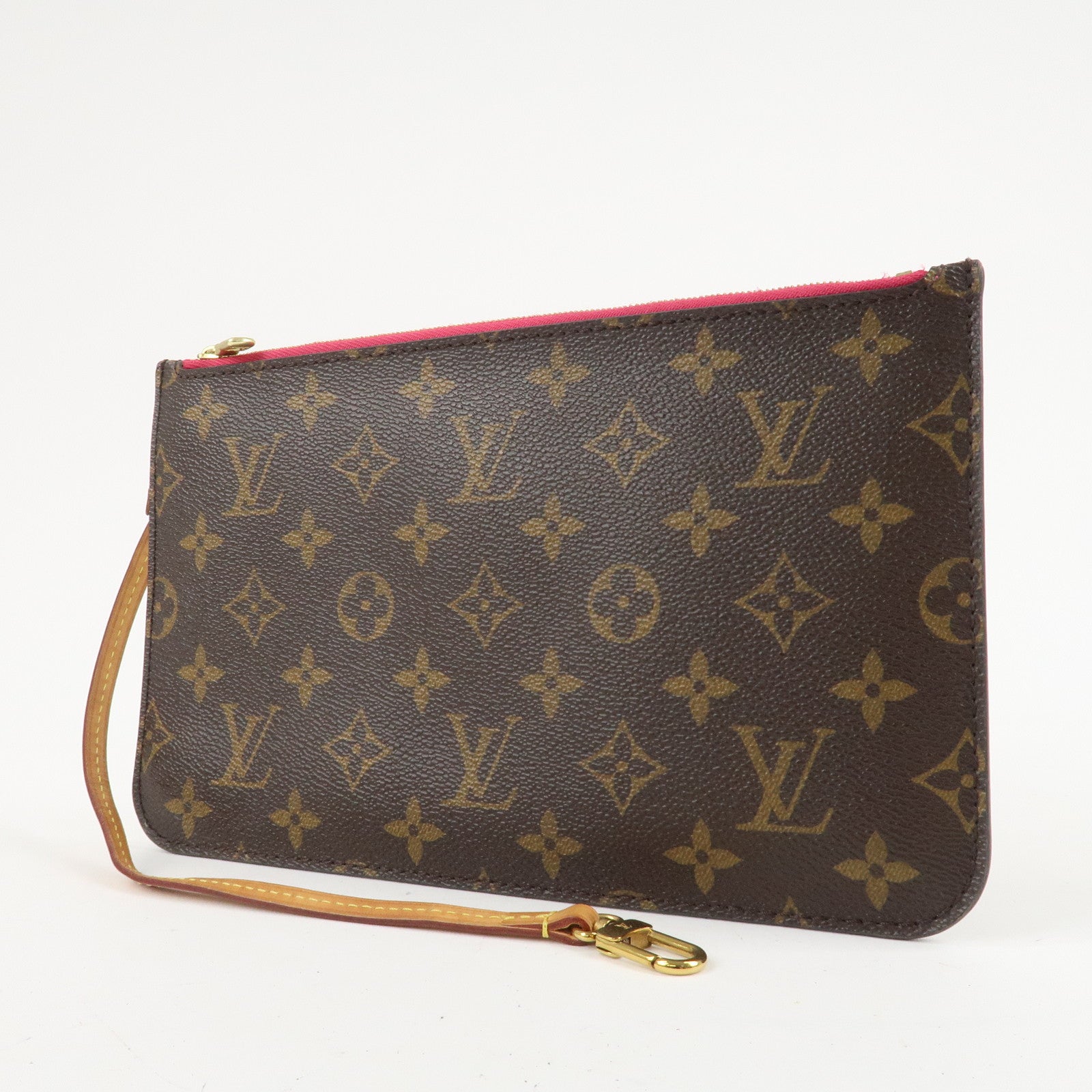 Louis Vuitton Monogram Pouch for Neverfull MM Tote Bag Fuchsia Used