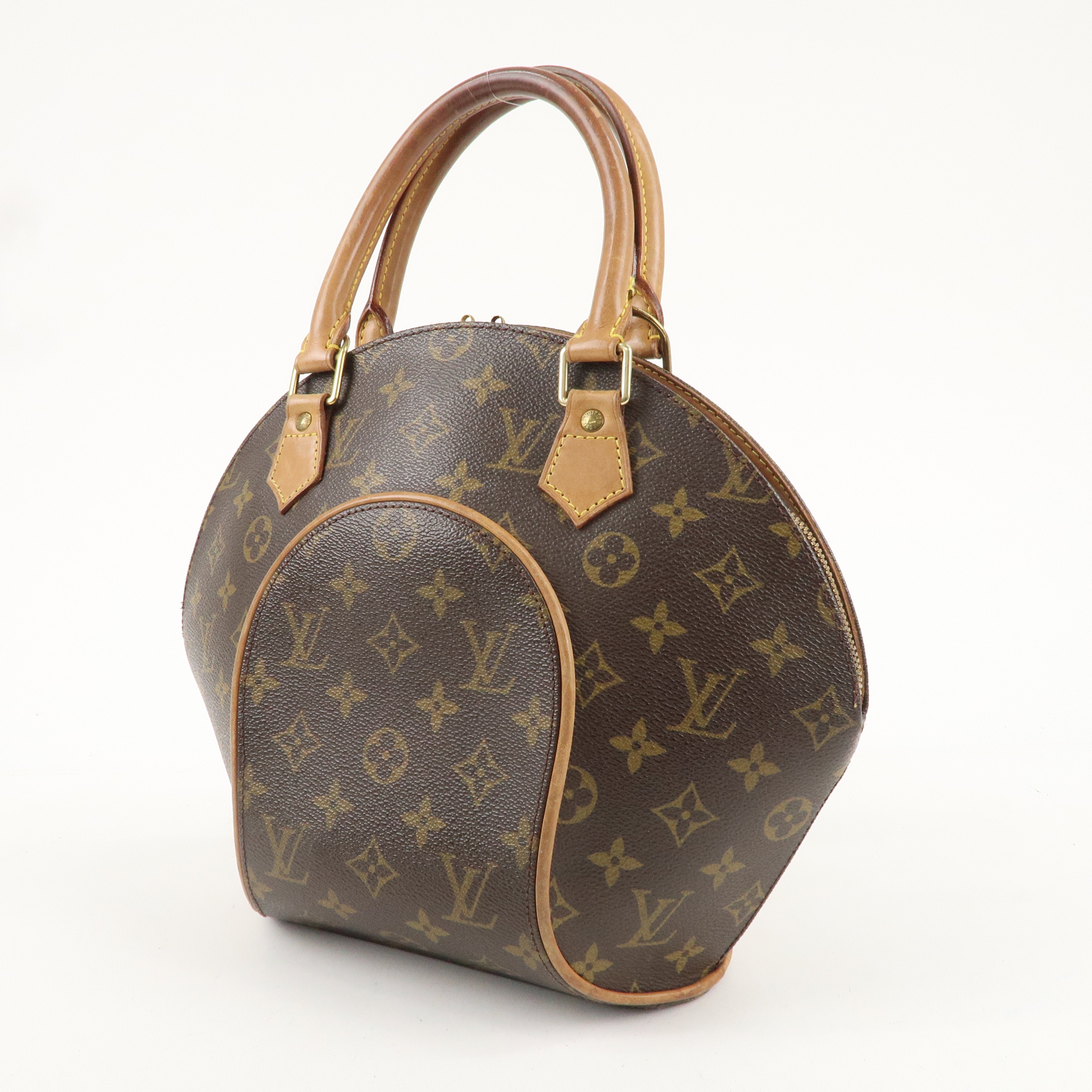 Louis Vuitton Monogram Ellipse MM Hand Bag Brown M51127 Used