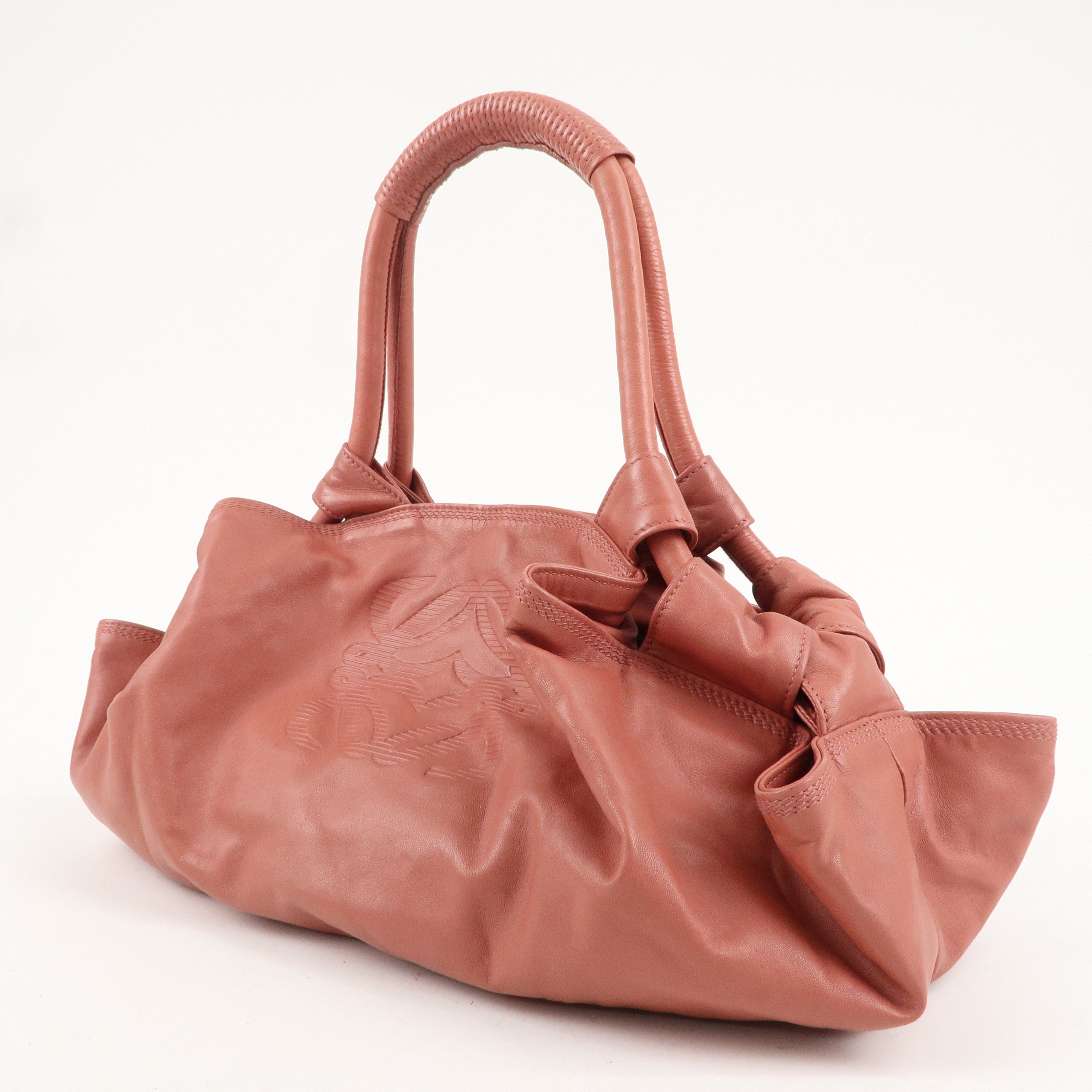 LOEWE Leather Nappa Aire Hand Bag Shoulder Bag Pink