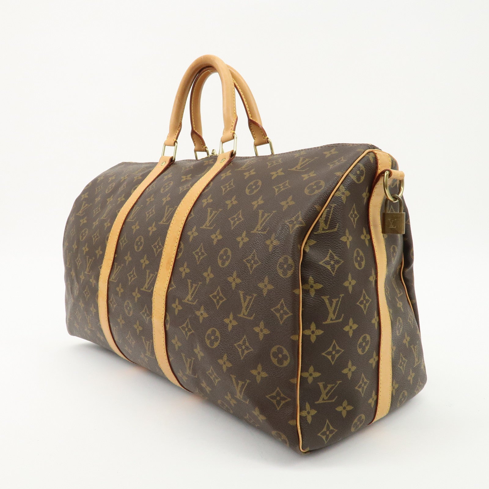 Louis Vuitton Monogram Keep All Bandouliere 50 Boston Bag M41416 Used