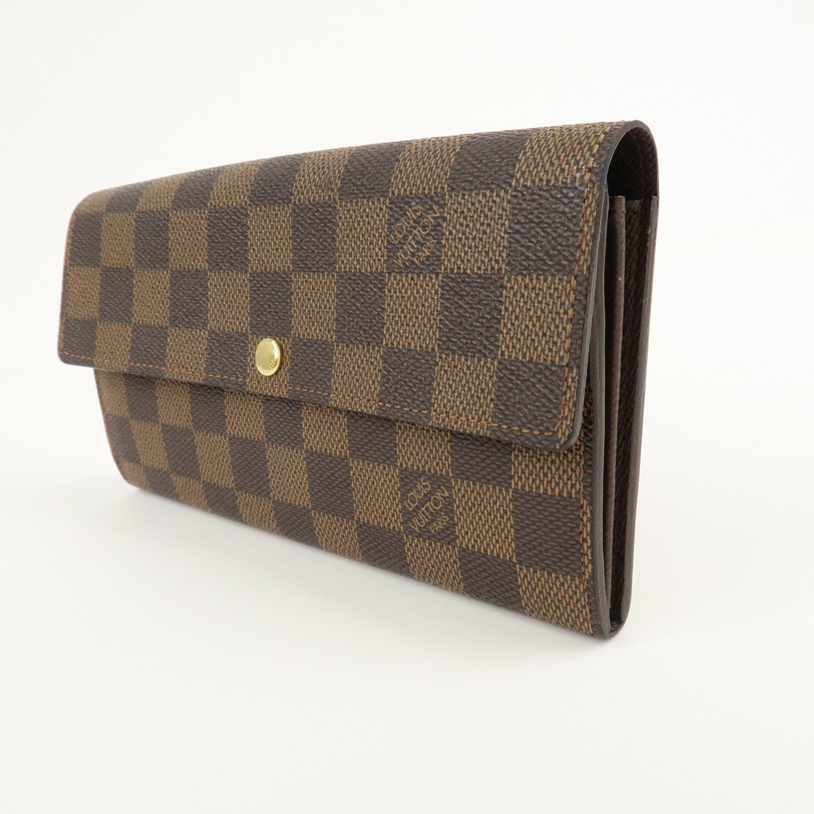 Louis Vuitton Damier Portefeuille Sarah Long Wallet N61734 Used