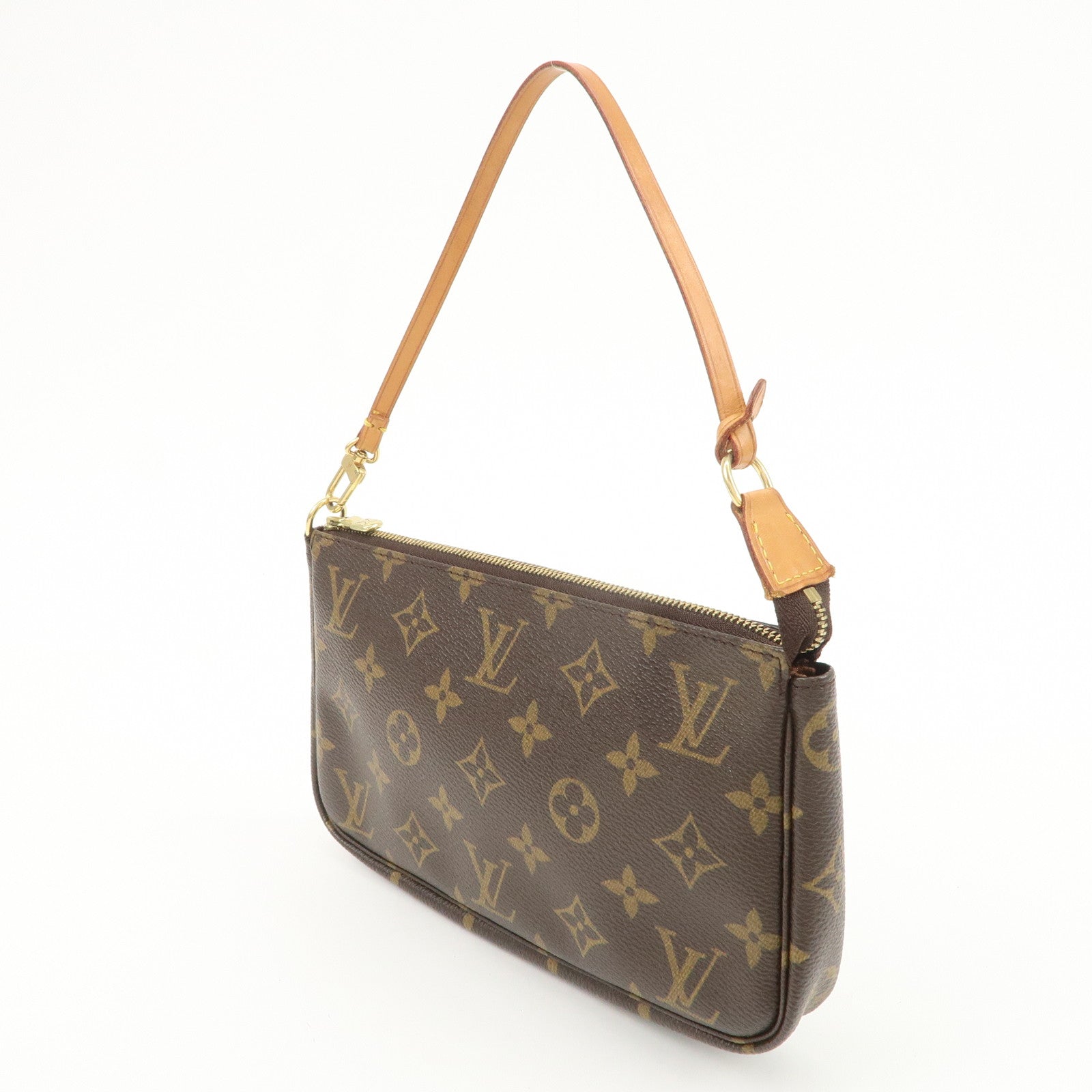 Louis Vuitton Monogram Pochette Accessoires Pouch Hand Bag  M51980 Used