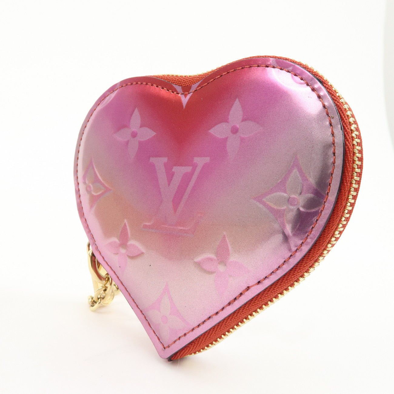 Louis Vuitton Monogram Vernis Porte Monnaie Coeur Coin Case M69028 Used