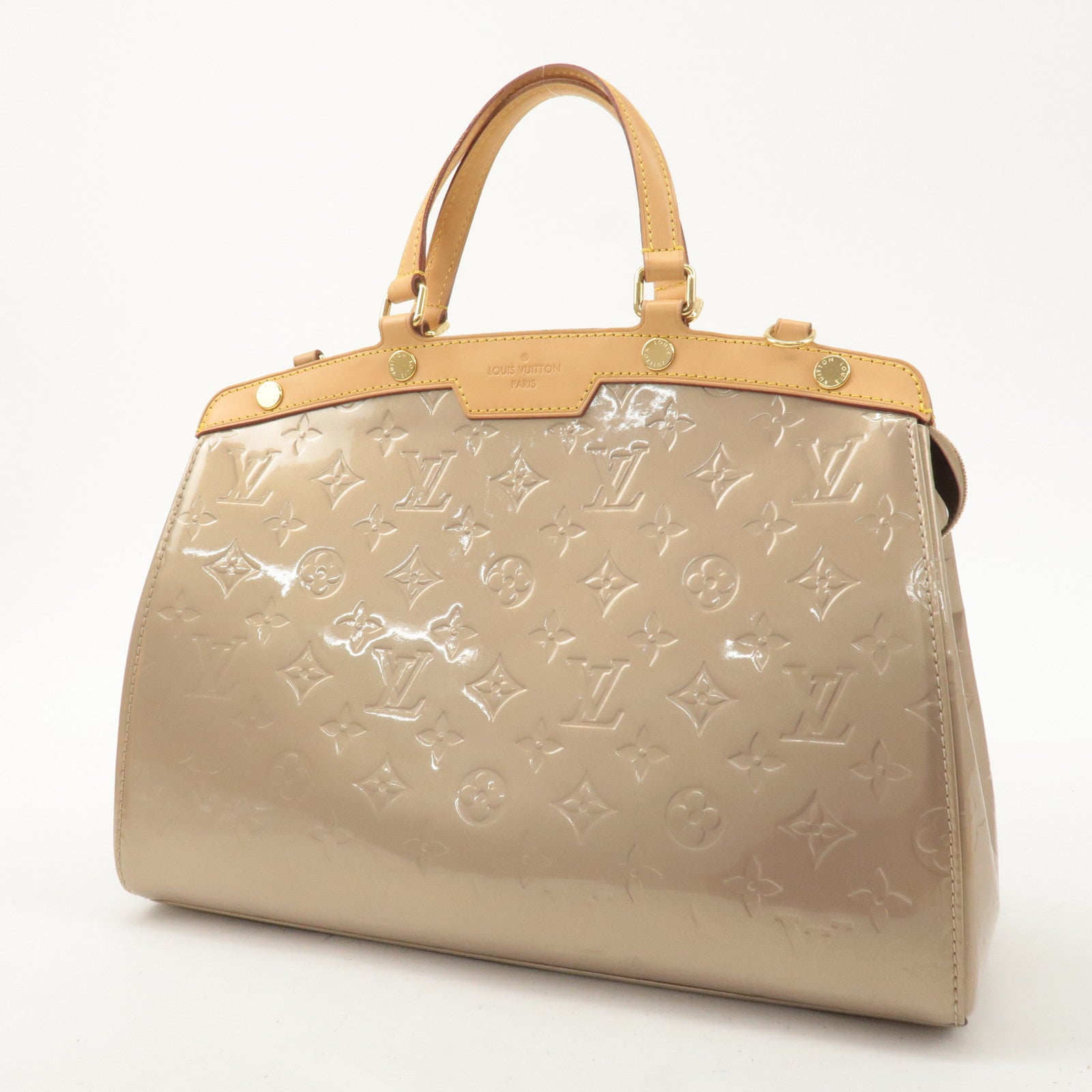 Louis Vuitton Monogram Vernis Blair MM Hand Bag Beige M91755