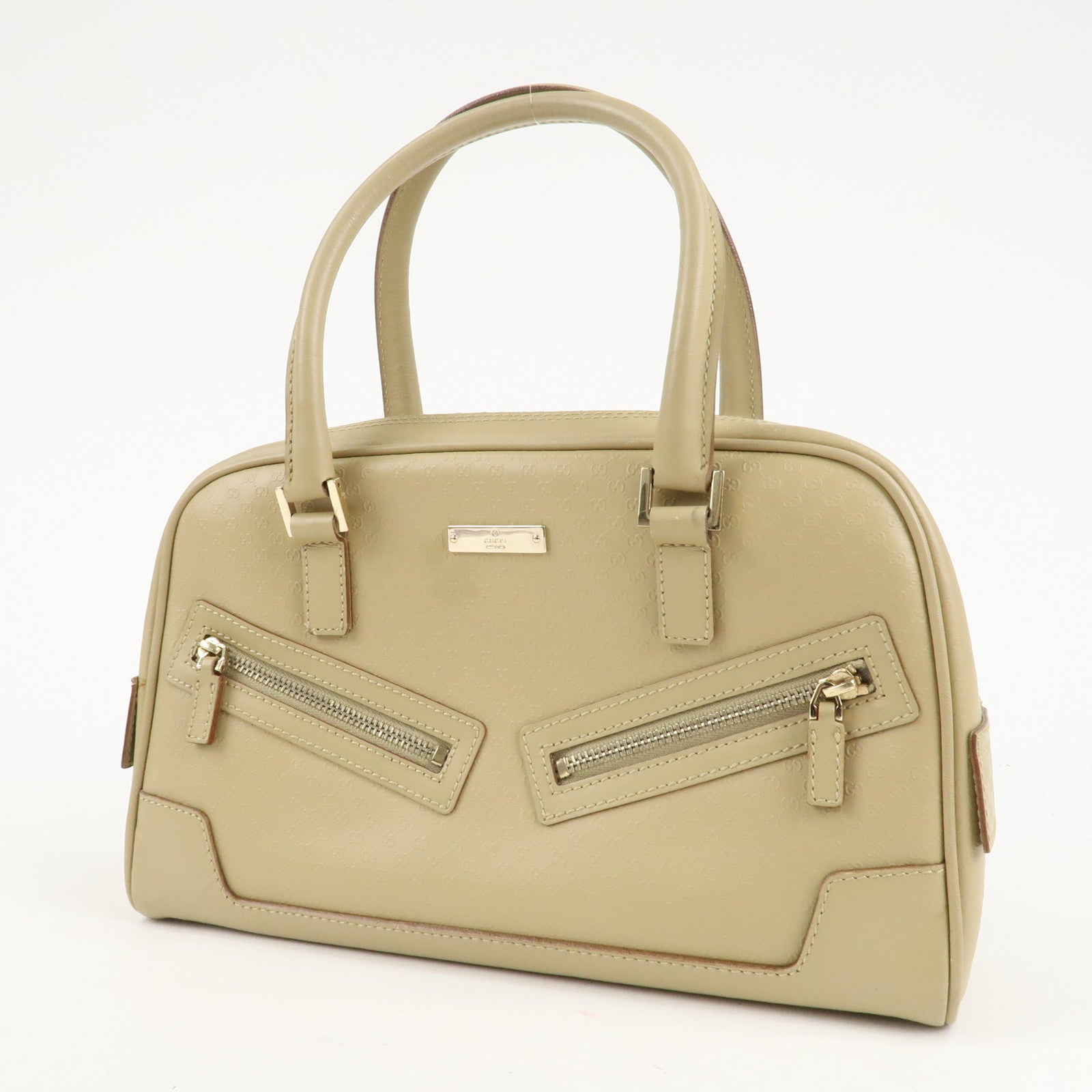 GUCCI Micro Guccissima Leather Hand Bag Beige 000.0852.2123