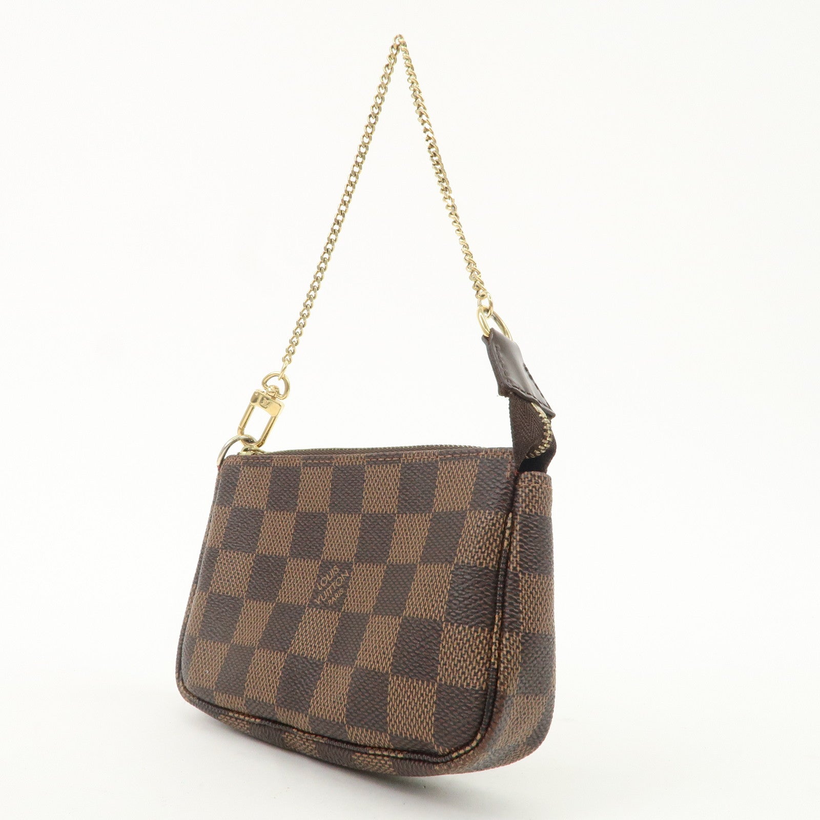 Louis Vuitton Damier Mini Pochette Accessoires Hand Bag N58809 Used