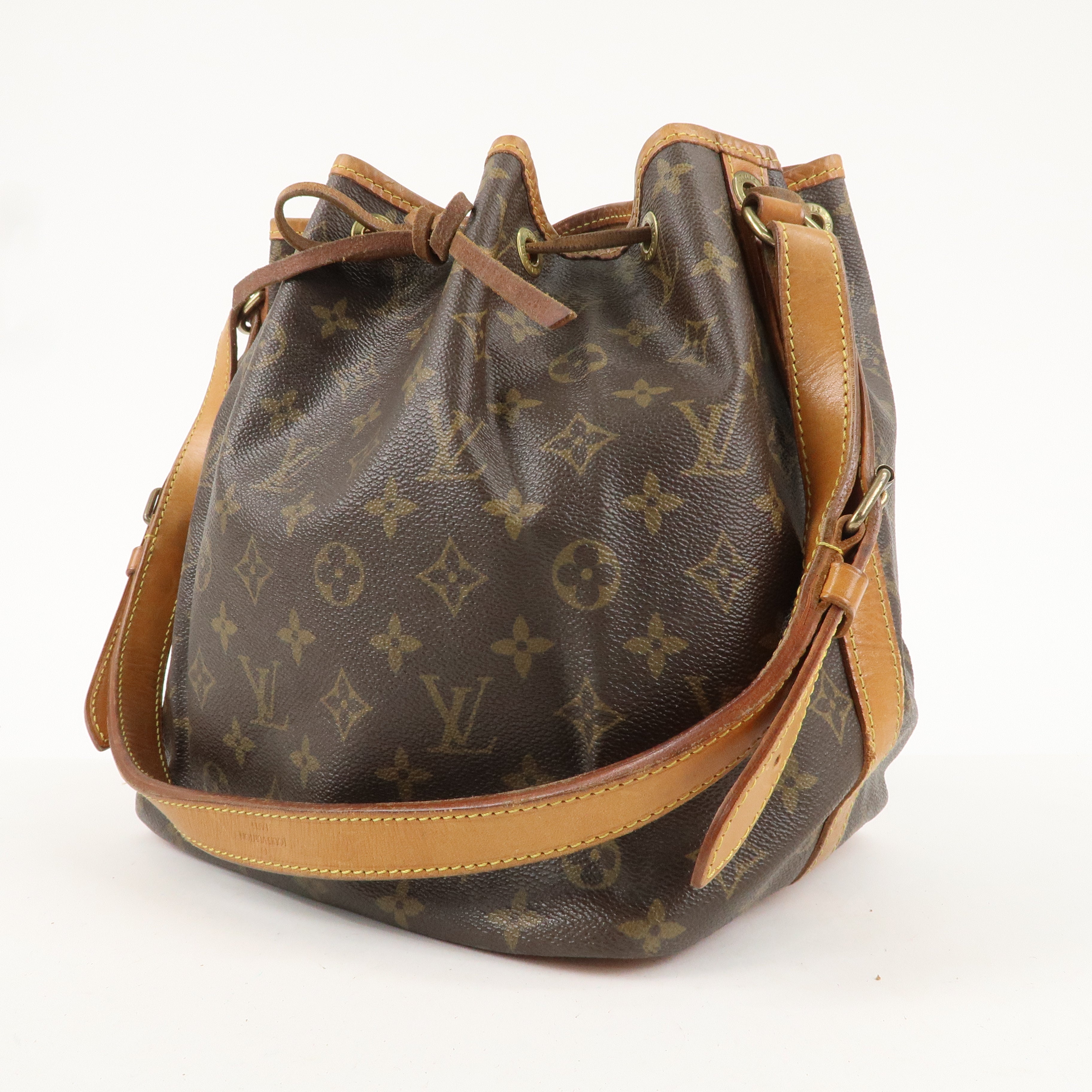 Louis Vuitton Monogram Petit Noe Shoulder Bag Brown M42226