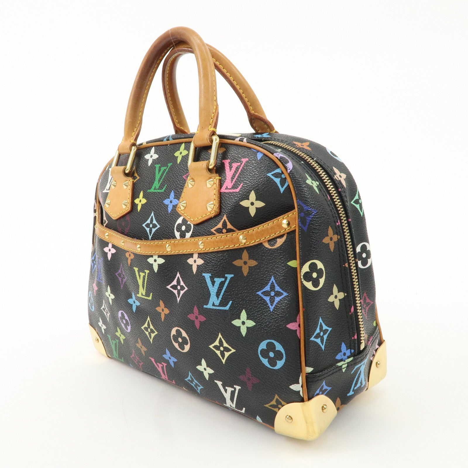 Louis Vuitton Monogram Multi Color Trouville Hand Bag M92662 Used