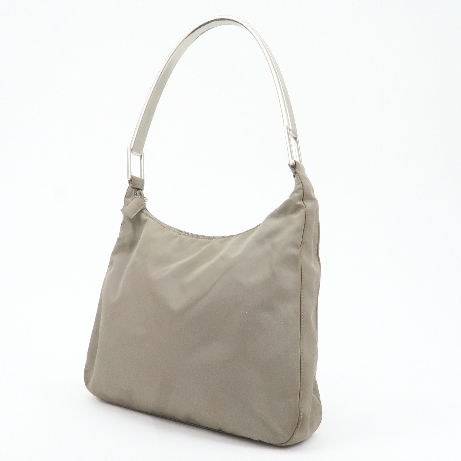 PRADA Nylon Shoulder Bag Gray