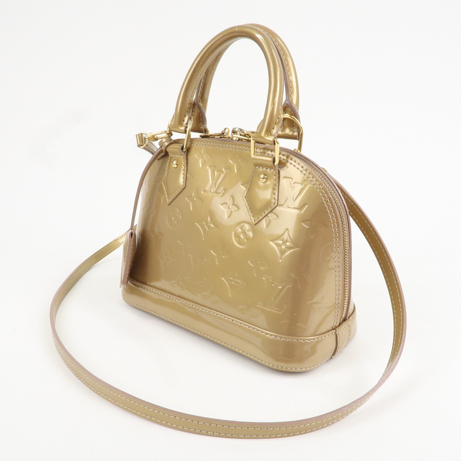 Louis Vuitton Monogram 2Way Vernis Alma BB Hand Bag M91752